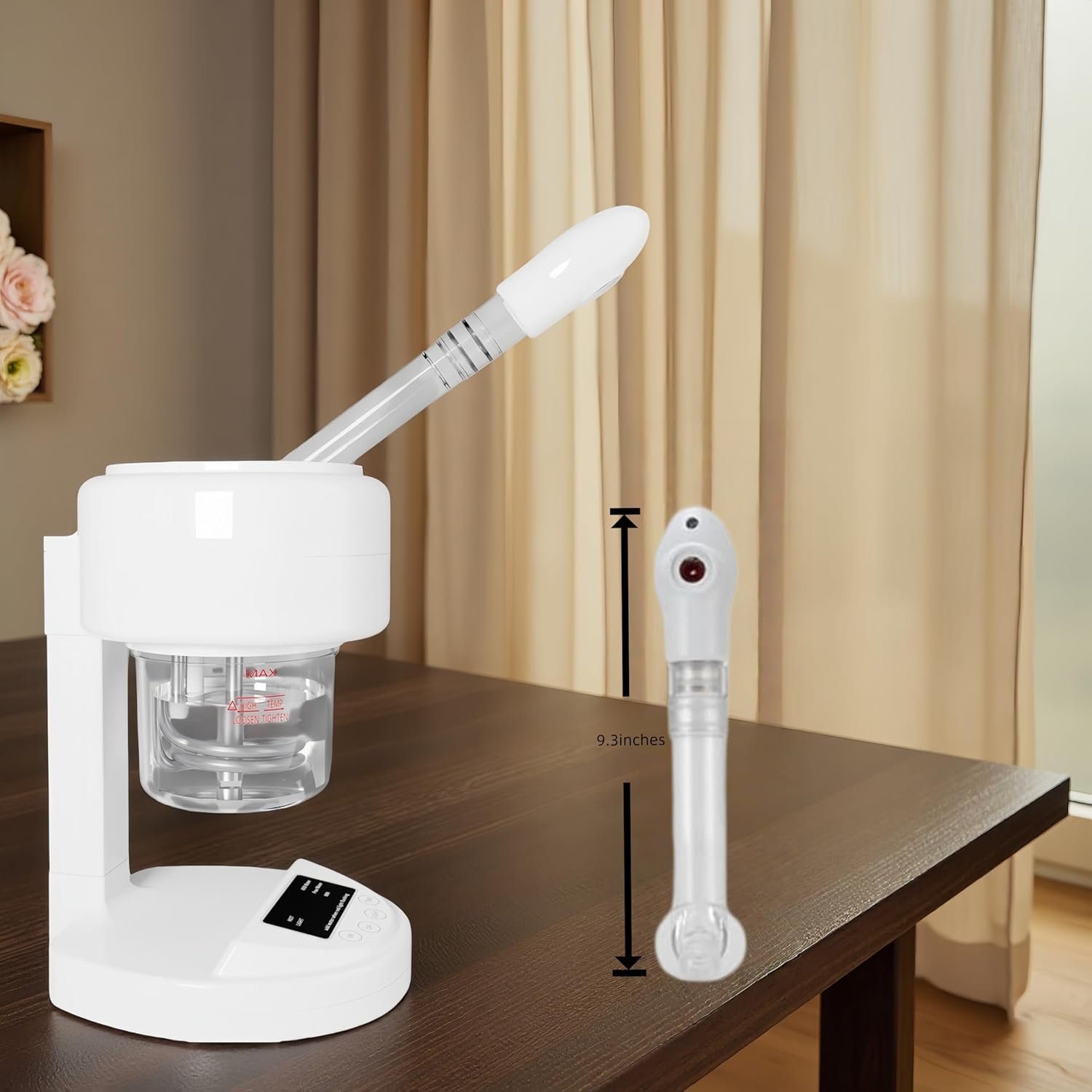Nano Ionic Facial Steamer, 360° Rotatable Portable Mist Sprayer, Warm Mist Face Steamer for Pores Deep Cleansing Skin Moisturizing, Home SPA Facial Skin Care Device, White - Image 7