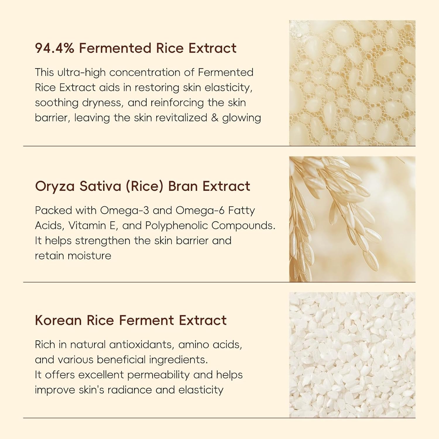 Moisturizing Korean Rice Skin Care Set – Radiance Skincare 5-Step Routine with Rice Cleanser, Toner, Serum, Face Cream, Eye Cream, Hyaluronic Acid & Ceramides for Glowing Skin, All Skin Types - Image 6