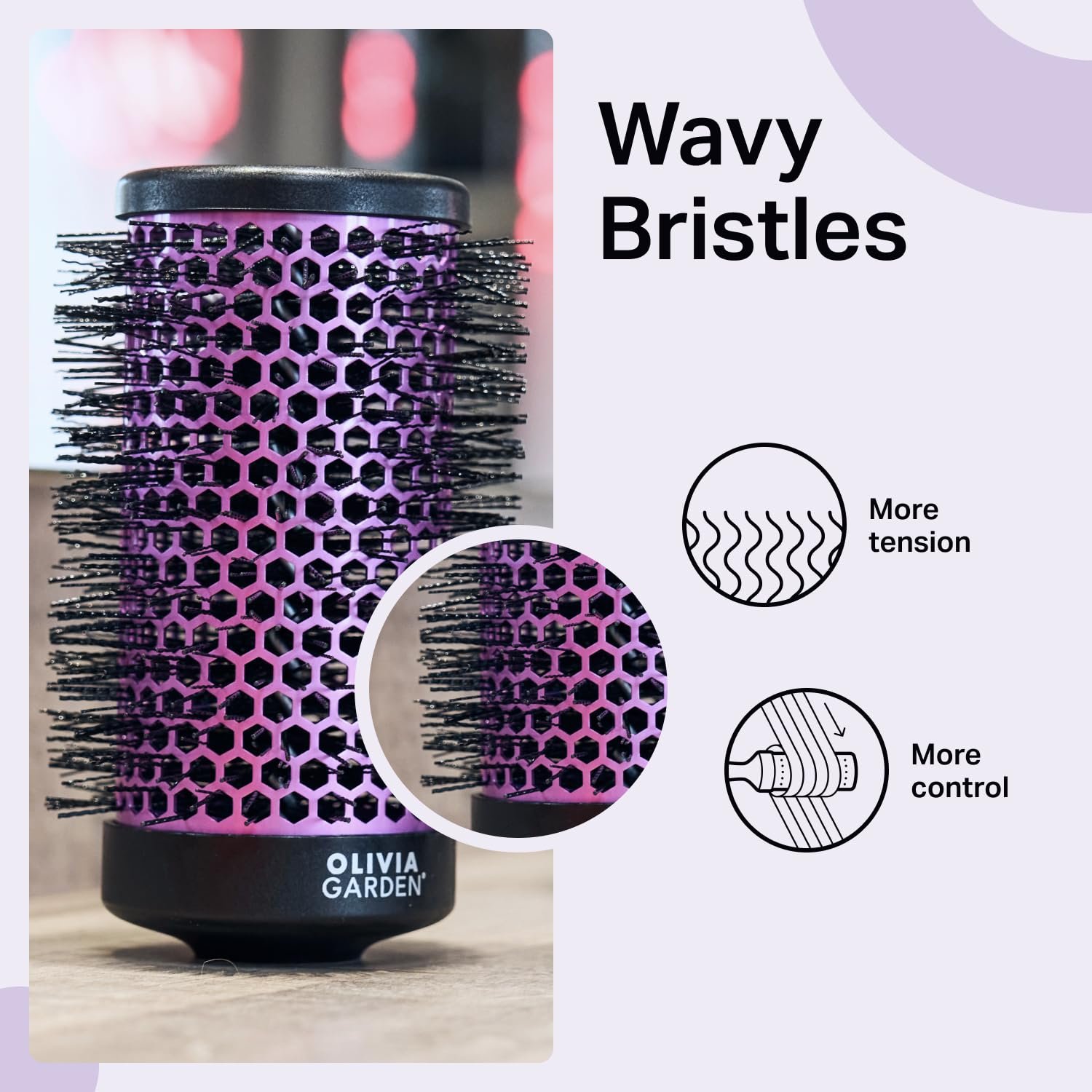 Olivia Garden MultiBrush - Non-Electrical Detachable Thermal Brush with Ceramic Barrel - Image 4