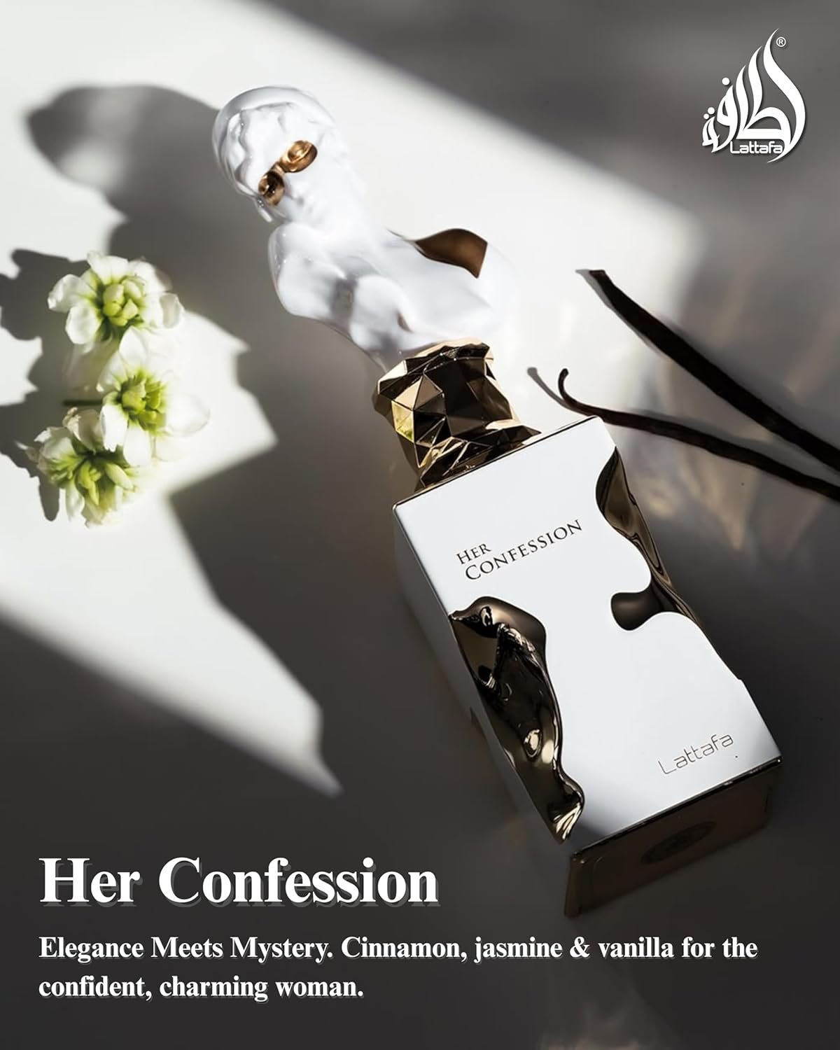 Lattafa Her Confession - Vanilla, Floral, Amber, Musk - Eau de Parfum Long-Lasting Fragrance for Women, 3.40 Ounce / 100 ml - Image 6