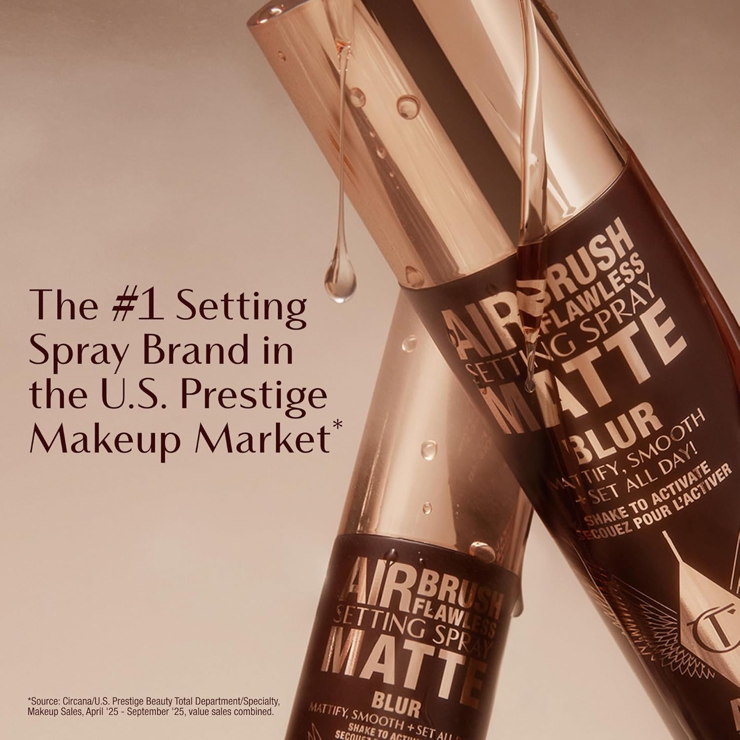 Charlotte Tilbury Airbrush Flawless Matte Setting Spray – Ultra‑Fine Mist to Prime & Set Face Makeup for Up to 16 Hours – Soothes, Blurs Pores & Calms Skin - Image 8