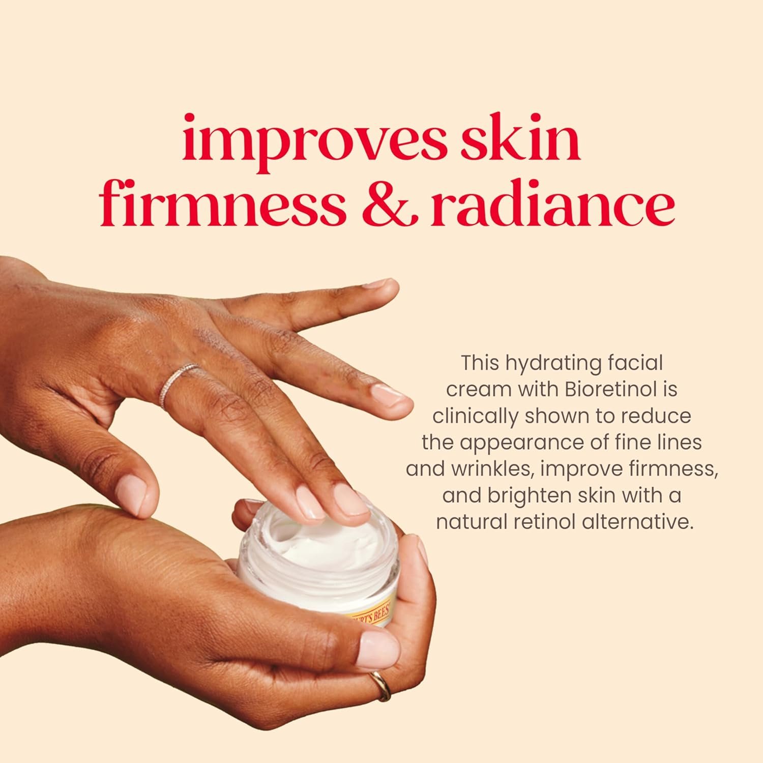 Burt's Bees Renewal Firming Face Cream, Anti-Aging Retinol Alternative, Moisturizing Natural Origin Skin Care, 1.8 Ounce - Image 3