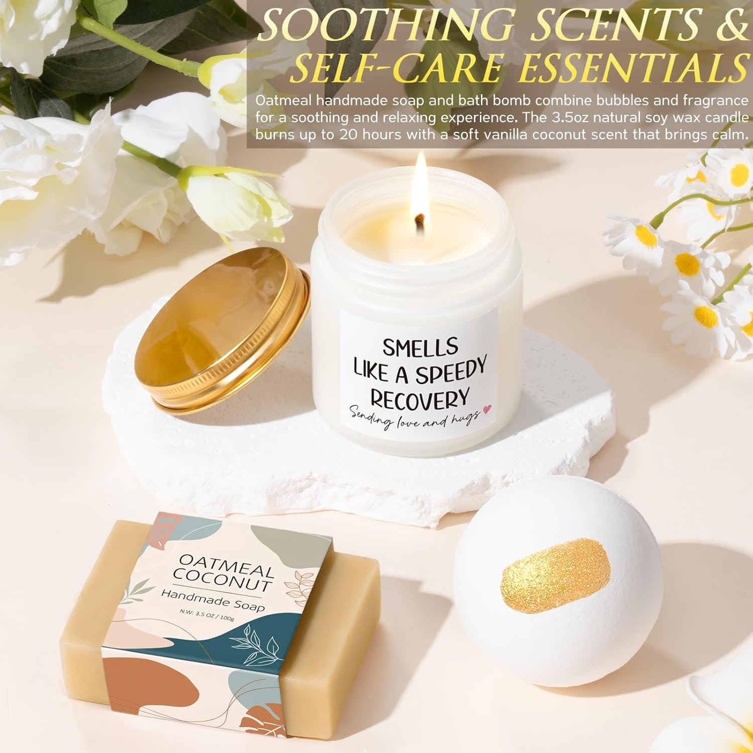 Get Well Gifts for Women After Surgery Recovery, Get Well Soon Gift Baskets for Women Chemo Care Package, Thinking of You Cancer Care Gifts for Sick Friends, Feel Better Encouragement Comfort Gift Box - Image 6