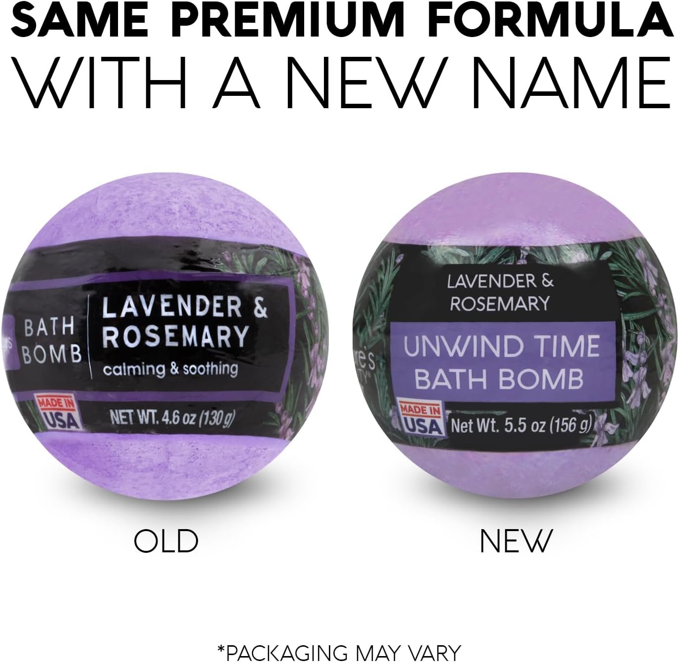 Nature's Beauty Lavender & Rosemary Bath Bomb Multi-Pack - Luxury Fizzy Spa Bath Bomb to Help Calm, Soothe + Revive Dull and Dry Skin Made with Coconut Oil & Witch Hazel, 5.5 oz (4 Pack) - Image 8