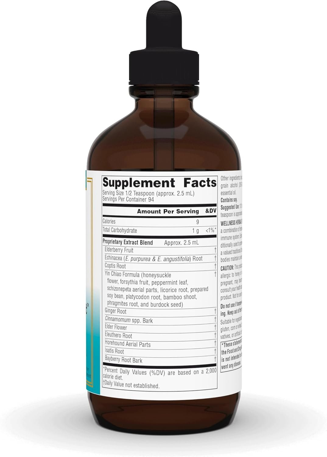 Source Naturals Wellness Herbal Resistance Liquid Immune Defense Supplement and Immunity Booster with Echinacea, Elderberry and Yin Chiao - 8 Fluid Oz - Image 2