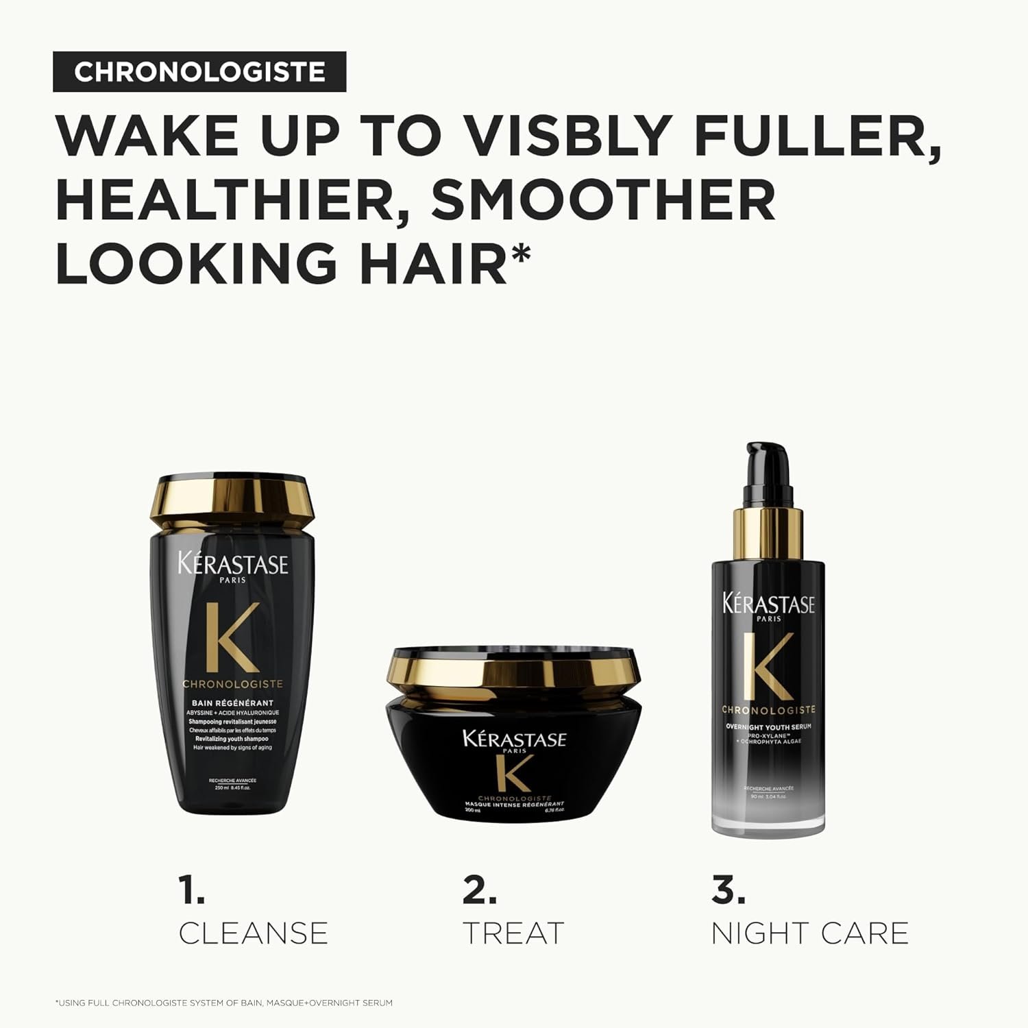 KÉRASTASE Chronologiste Masque Intense Régénérant - Revitalizing Youth Mask For Hair Weakened by Signs of Aging, Hydrating, Smoothing & Detangling, Infused with Hyaluronic Acid & Abyssine - Image 8