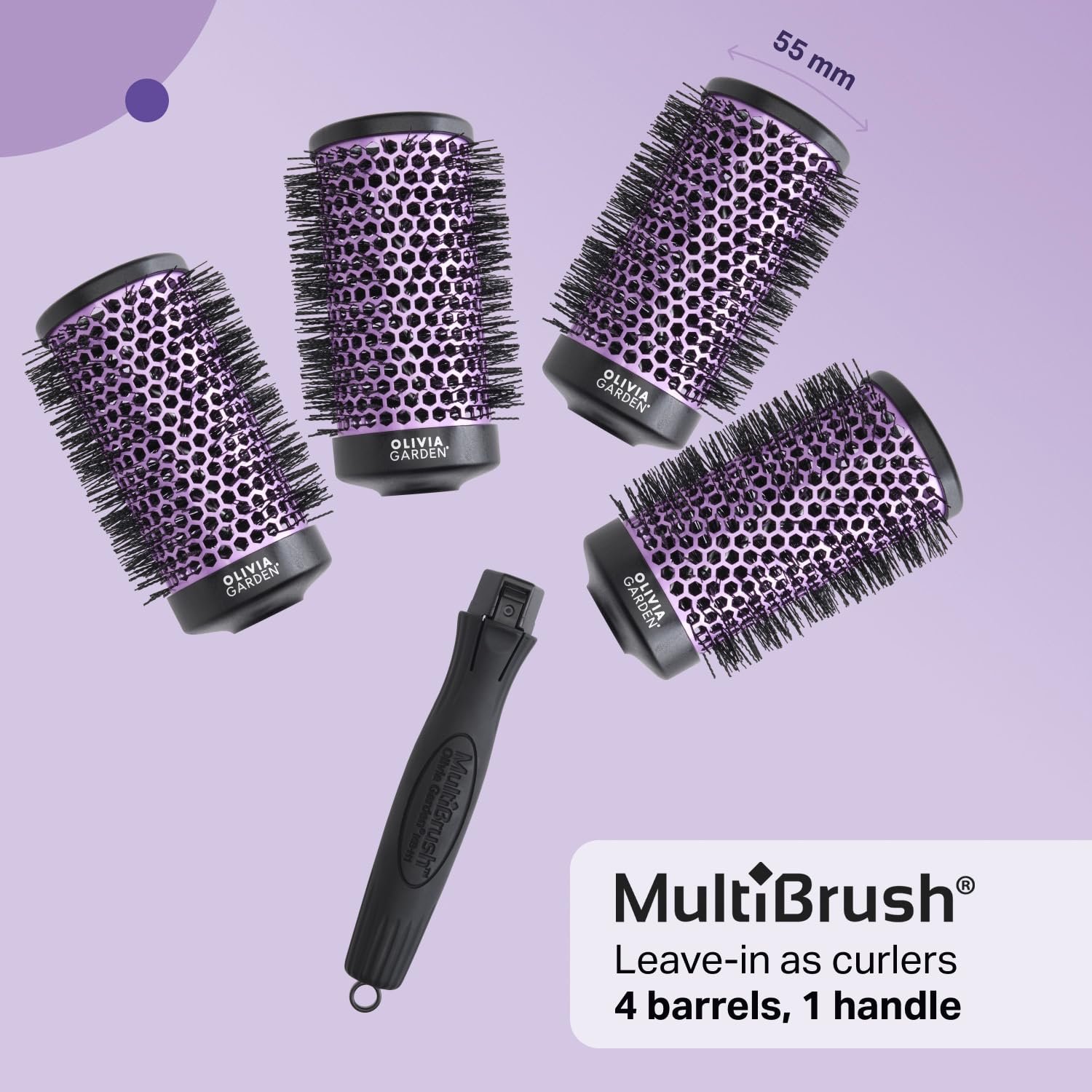 Olivia Garden MultiBrush - Non-Electrical Detachable Thermal Brush with Ceramic Barrel - Image 5