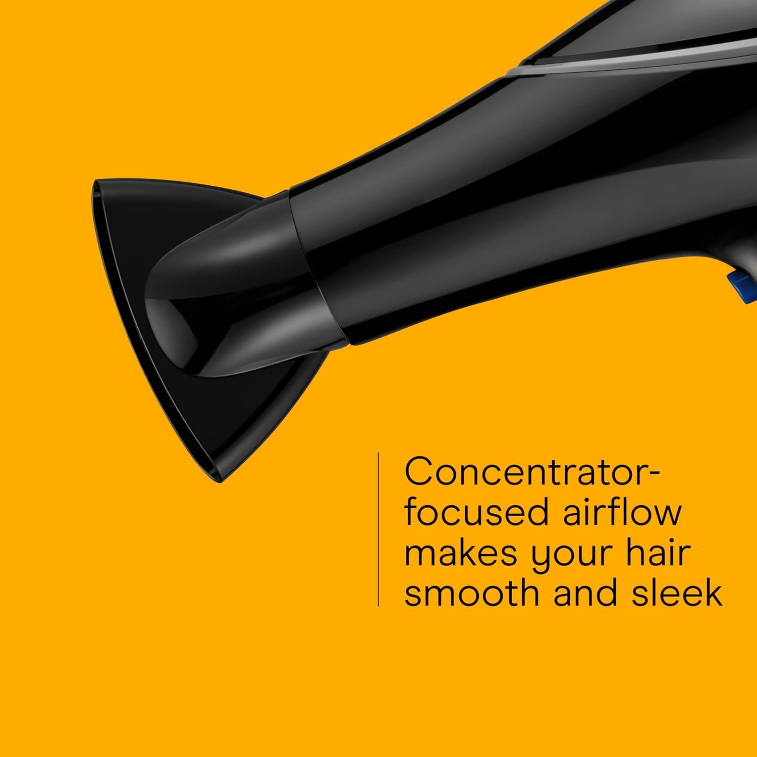 Conair Hair Dryer Style & Shine Natural Crystal Collection, 1875W Hairdryer, 3 Heat Settings, 2 Speeds, Blow Dryer with Concentrator Attachment, Ionic & Hematite-Infused Ceramic Technology, Black - Image 4