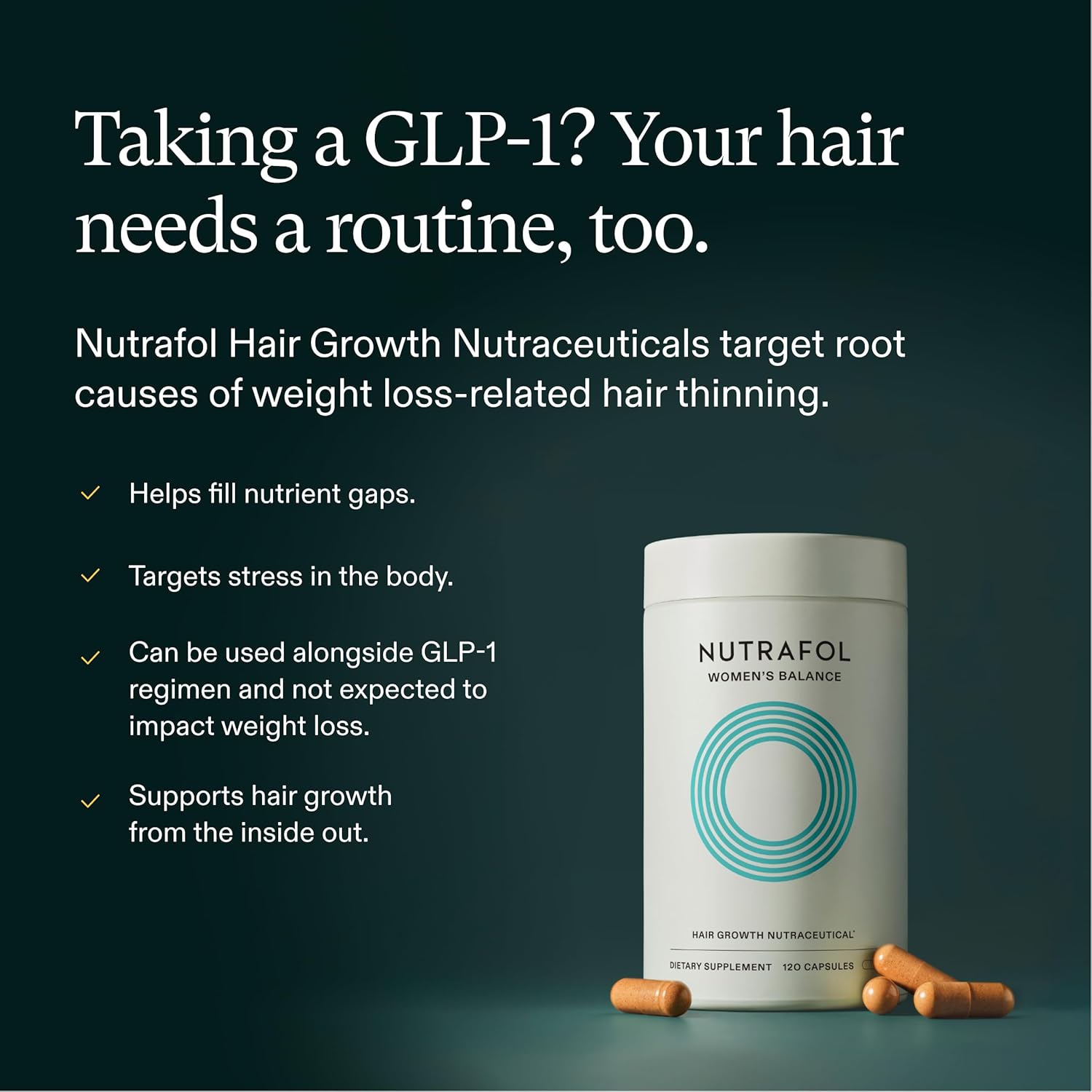 Nutrafol Women's Balance Hair Growth Supplements, Ages 45 and Up, Clinically Tested for Visibly Thicker Hair and Scalp Coverage, Dermatologist Recommended - 1 Month Supply - Image 12