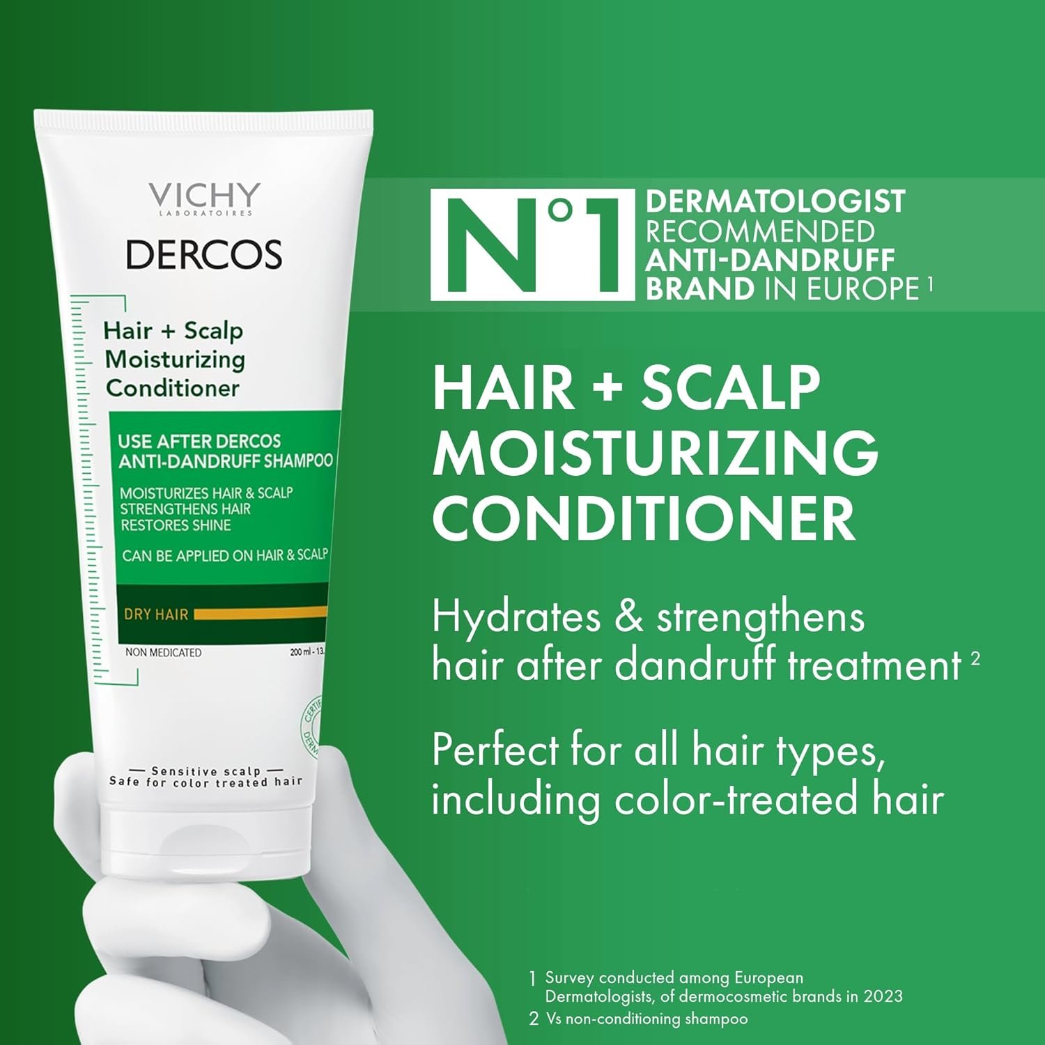Vichy Dercos Dandruff Shampoo, Antifungal Itchy Scalp Treatment for Men & Women, Clinical Strength Selenium Sulfide, Formulated with Niacinamide & Salicylic Acid, Color Safe, Dermatologist Recommended - Image 8