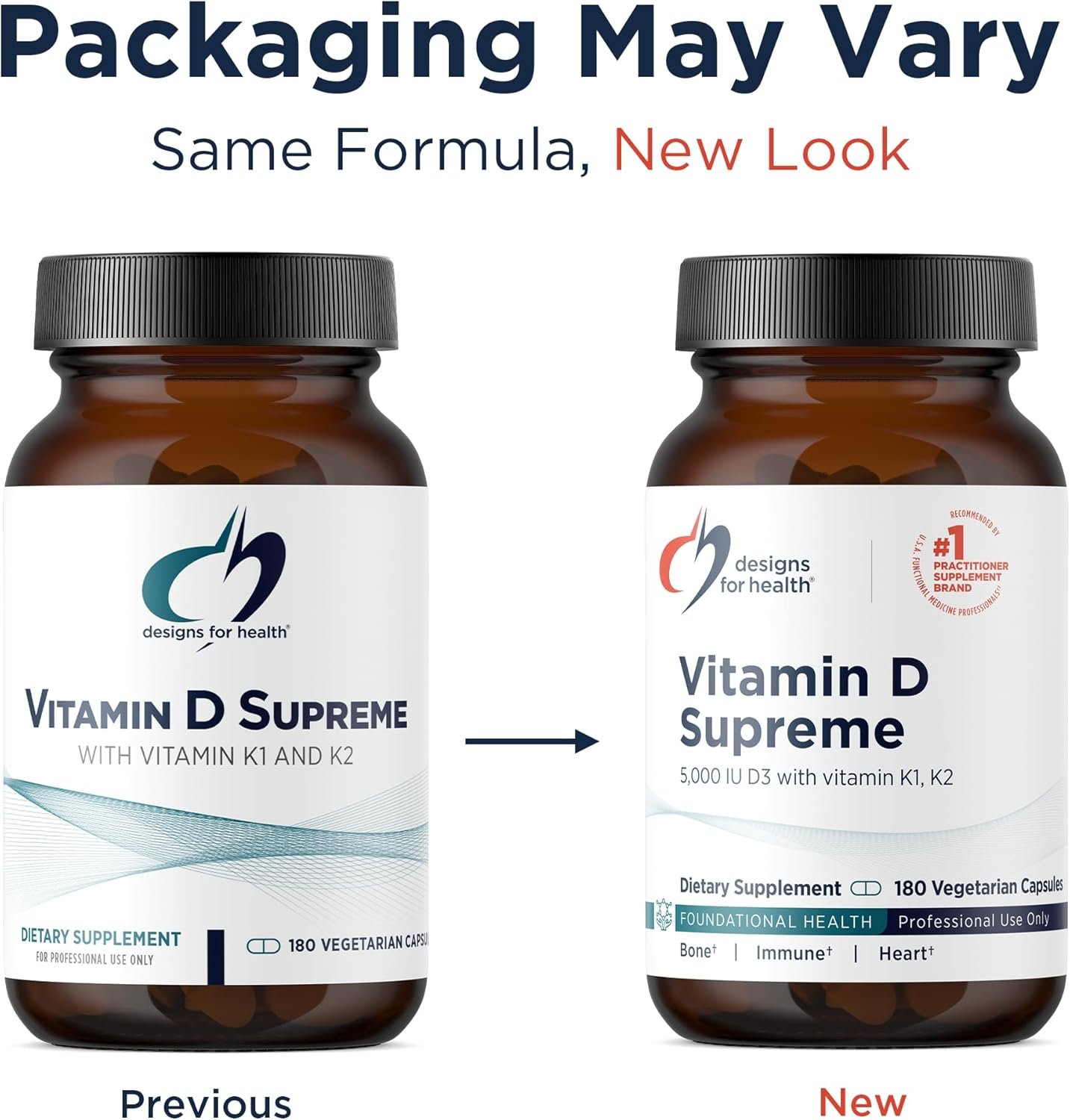 Designs for Health Vitamin D Supreme - Vitamin D 5000 IU with 2000mcg Vitamin K as MK4 for Bone Health, Heart Health, Mood & Immune Support - Vitamin D3 Enhanced with GG Supplement (180 Capsules) - Image 5