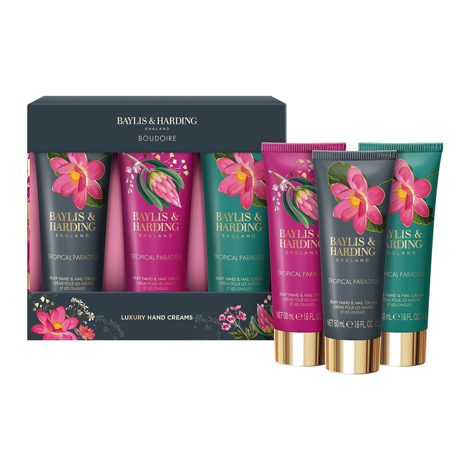 Baylis & Harding Boudoire Tropical Paradise Luxury Hand Care Gift Set For Women - Vegan Friendly