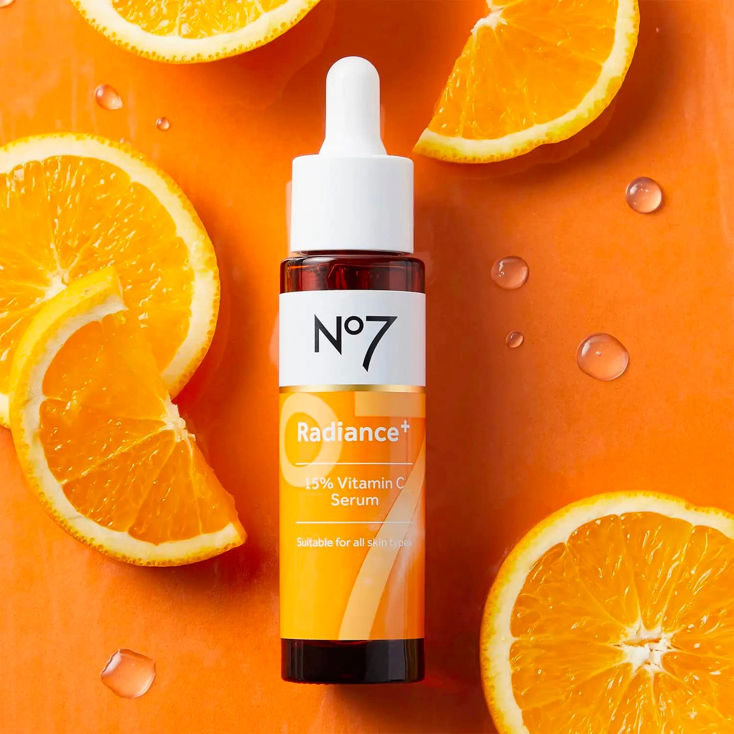 No7 Radiance+ 15% Vitamin C Serum - Radiance-Boosting Face Serum for Glowing Skin - Re-Energizing Vitamin C Skin Care for Daily Use (0.84 oz) - Image 3