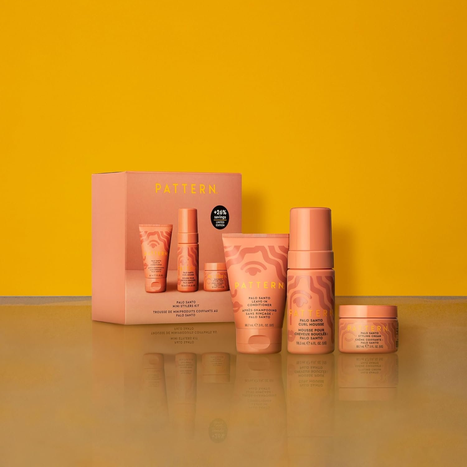 PATTERN Beauty by Tracee Ellis Ross Palo Santo Mini Kit features our Bestsellling Formulas: Palo Santo Leave-In Conditioner, Palo Santo Curl Mousse, Palo Santo Styling Cream in Mini Travel Sizes - Image 4