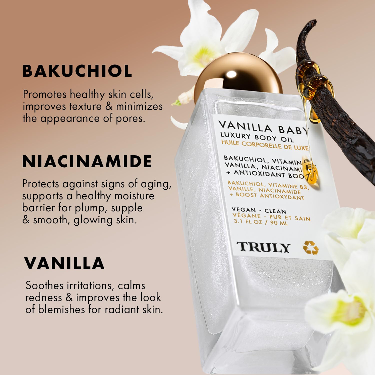 Truly Beauty Luxury Body Oil | Hydrating & Illuminating with Natural Shimmer | For Smooth, Glowing Skin and Long-Lasting Fragrance - Image 4