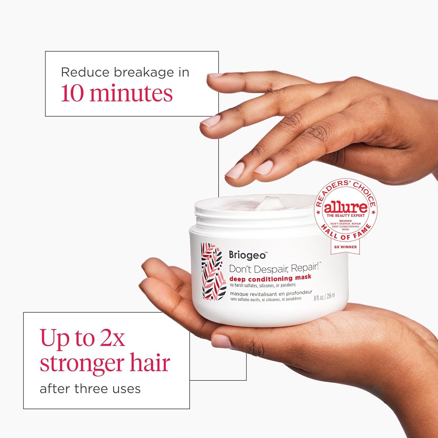 Briogeo Don't Despair, Repair! Hair Repair Reset Kit | Contains Super Moisture Shampoo, Conditioner & Deep Conditioning Mask | Repairs Dry, Damaged or Color Treated Hair | Vegan & Cruelty-Free - Image 7