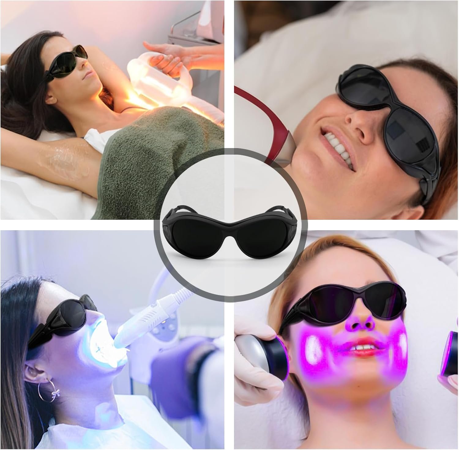 Red Light Therapy Glasses - 99.9% Near-IR Blocking, Anti-Red Light for Home Use Facial Devices | Comfort Safety Glasses for SPA Equipment at Home and Tanning at Gym or Beach, ANSI Z87.1 Certified - Image 5
