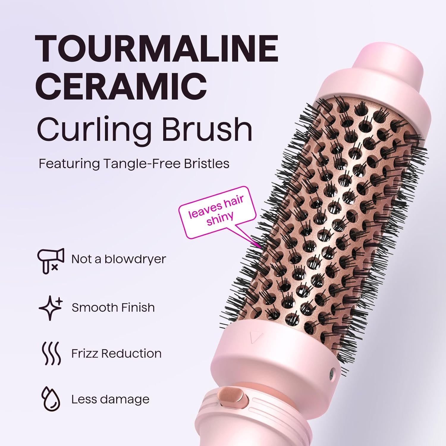 Wavytalk 5 in 1 Curling Iron,Curling Wand Set with Curling Brush and 4 Interchangeable Ceramic Curling Wand(0.5”-1.25”),Instant Heat Up,Include Heat Protective Glove & 2 Clips (Pink) - Image 4