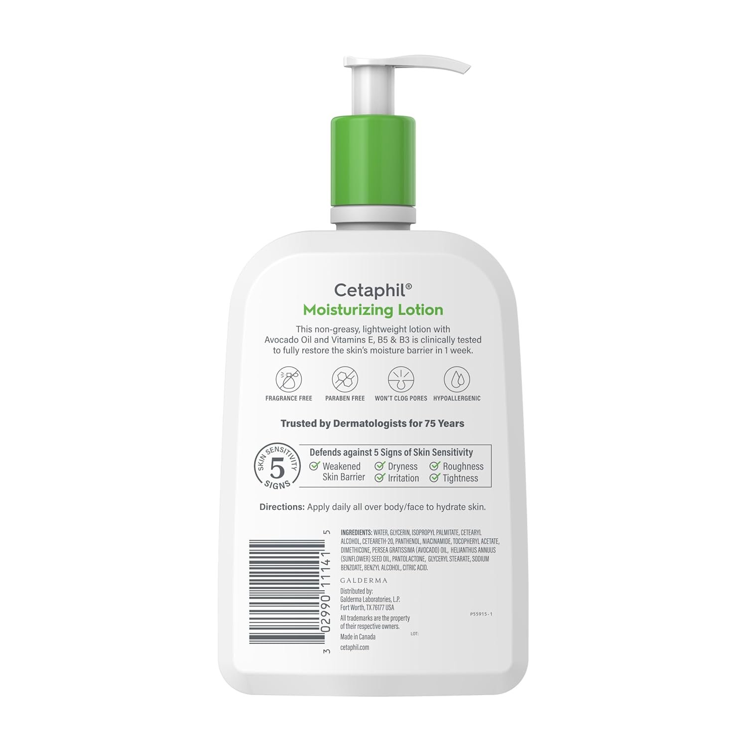 Cetaphil Face & Body Moisturizer, Hydrating Moisturizing Lotion for All Skin Types, Suitable for Sensitive Skin, NEW 20 oz, Fragrance Free, Hypoallergenic, Non-Comedogenic - Image 9