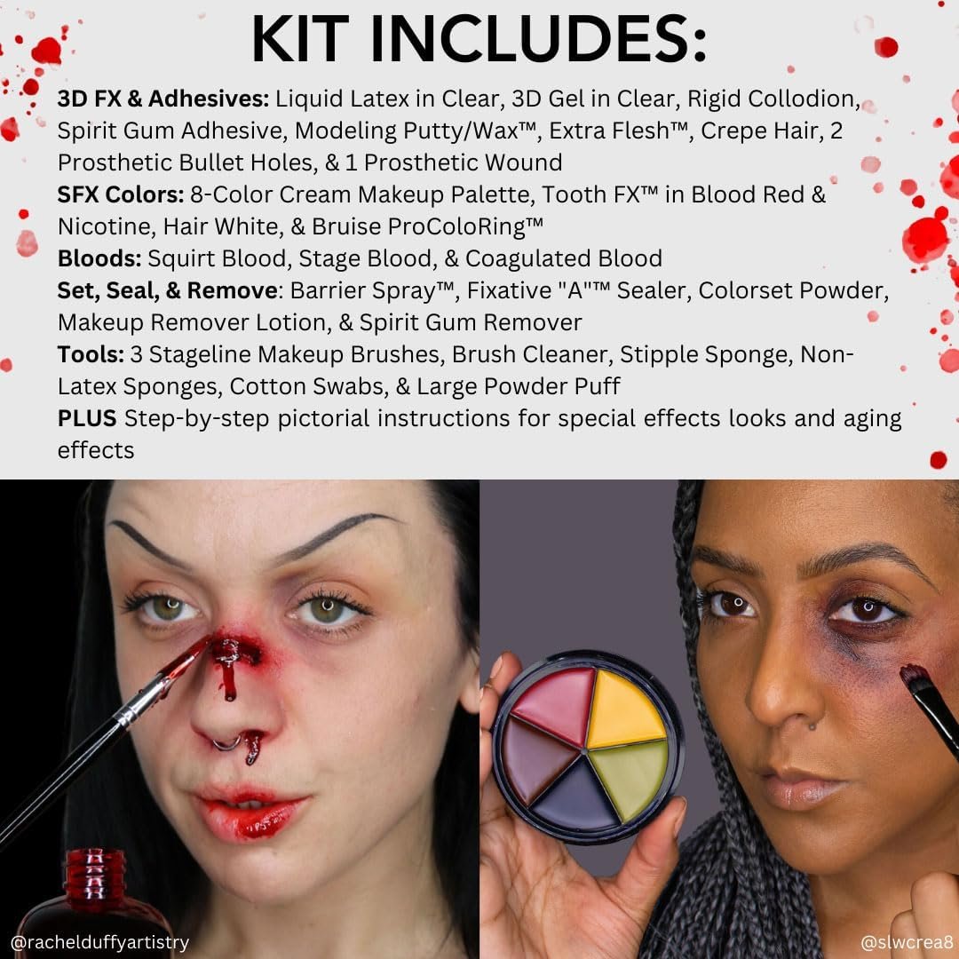 Mehron Makeup Special FX All-Pro Makeup Kit | Complete Professional Stage Kit | Special Effects for Theatre, Halloween, & Cosplay - Image 5