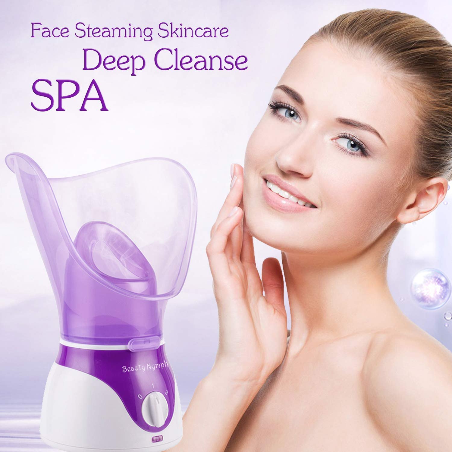 Face Steamer,Beauty Nymph Spa Home Facial Steamer Sauna Pores and Extract Blackheads, Rejuvenate and Hydrate Your Skin for Youthful Complexion- Face Steaming Skincare Deep Cleanse SPA - Image 2