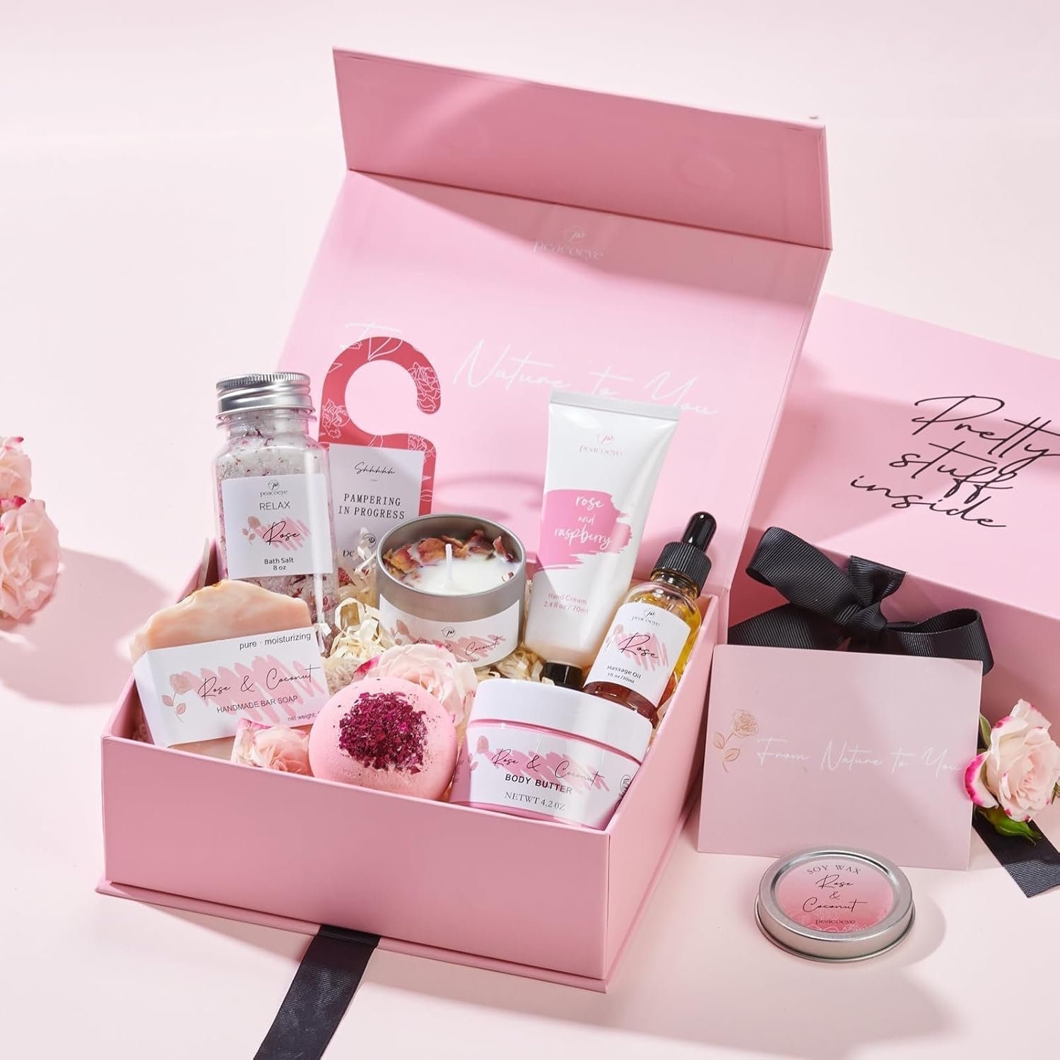 Mother's Day Gift for Mom Spa Gifts Bath Baskets Relaxing Spa Self Care Gift for Women Her Sister Wife Bridal Shower Gifts Box Home Bath Care Package Thank You Birthday for Women Friendship Ideas - Image 2