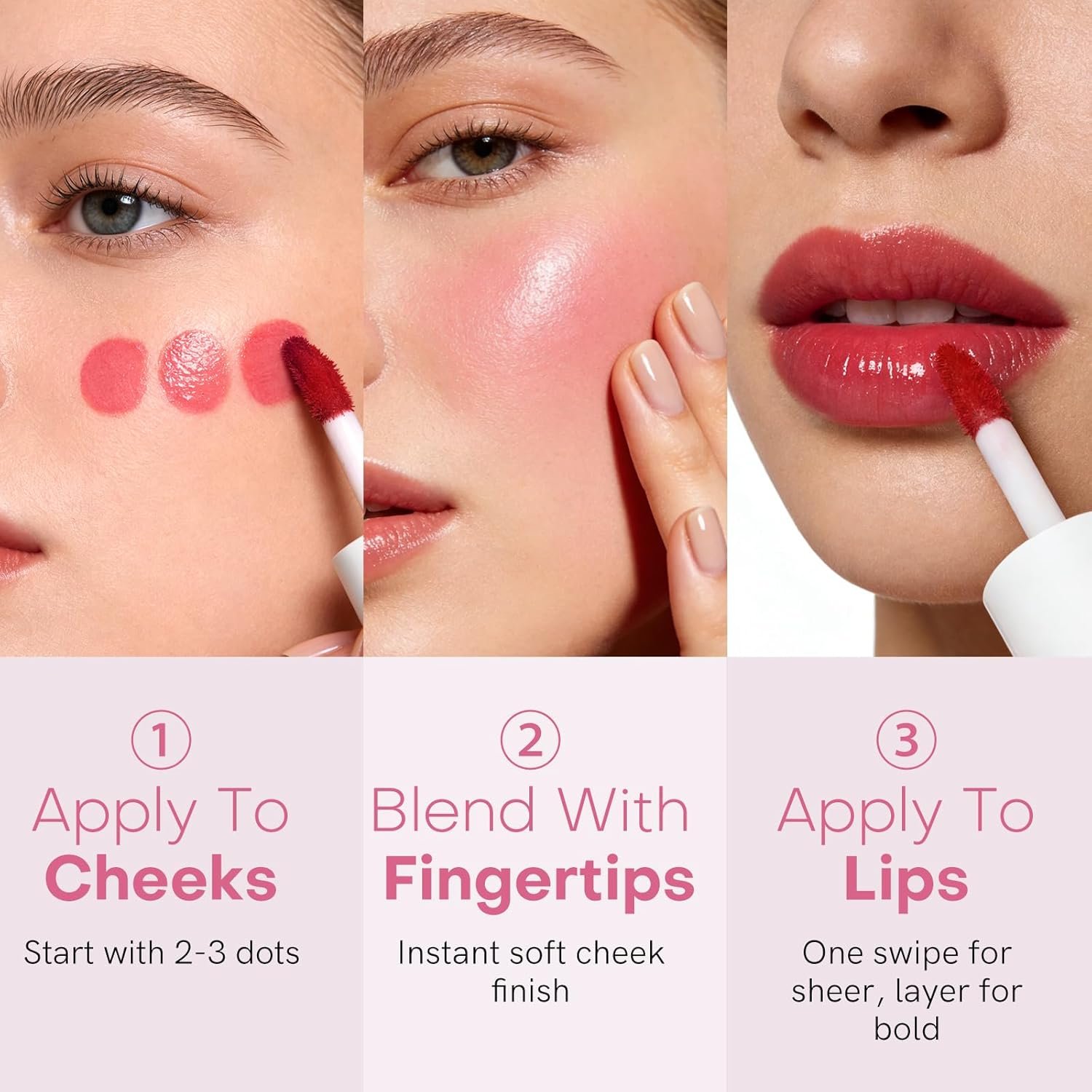 bayfree Lip Tint Stain Set, 2 PCS Korean Water Tint Lightweight Non-sticky, Waterproof Long Lasting Liquid Blush & Lip Stain, Transfer-Proof, Matte Finish Lip Color Makeup (made into jam) - Image 5