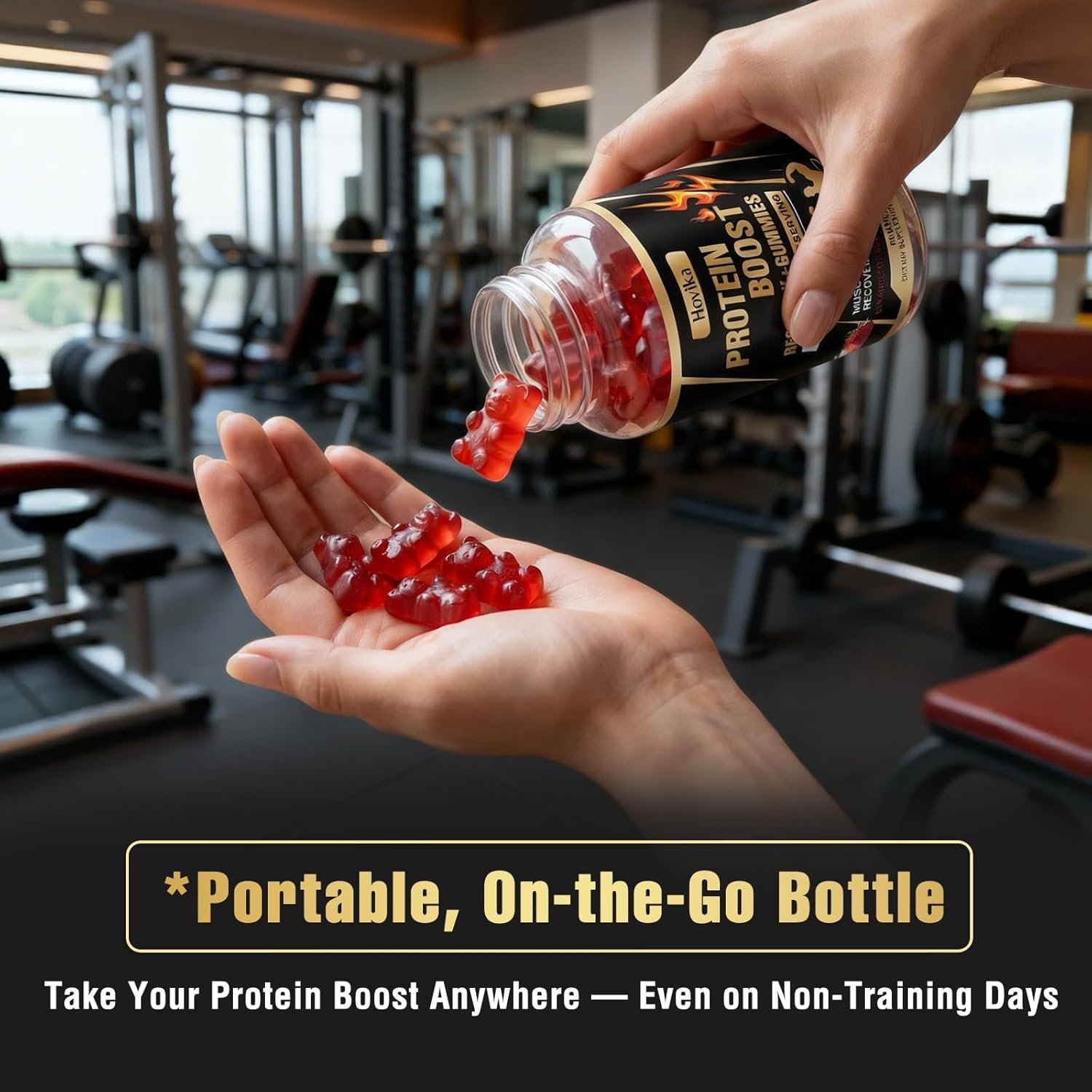 Whey Protein Gummies, 9g Protein per Serving, Easy to Take Snacks for Men & Women, Recovery + Supplement Gummies for Protein Boost, Muscle, Energy Support, Strawberry Flavor, 90 Gummies - Image 6