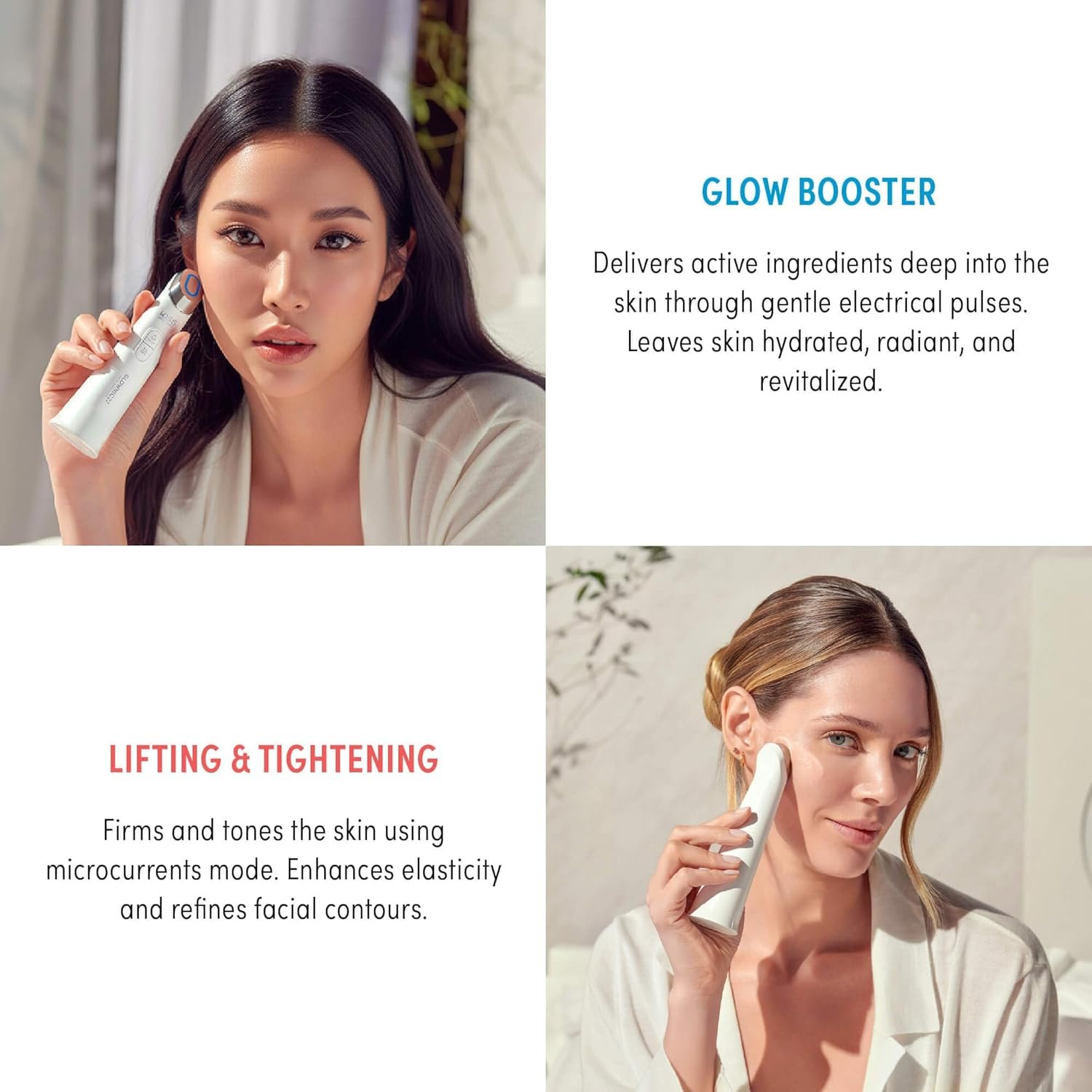 KISS NEW YORK GLOWNIC27 Facial Beauty Device, Microcurrent Glass Glow Skin Booster for Enhancing Korean Skin Care Absorption and Ability to Lift, Improves Hydration Barrier, Elasticity, Even Tone - Image 3