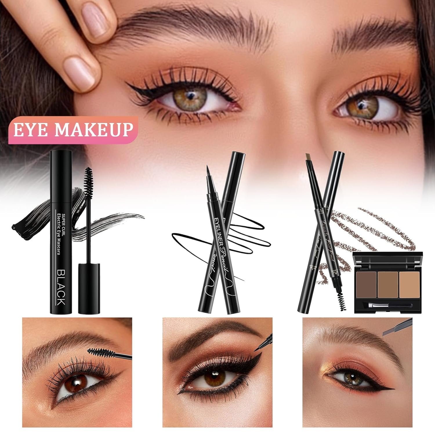 Makeup Set for Women, Makeup Kit for Women Full Kit, Travel Makeup Set, Makeup Gift Set for Girls, 14-Color Eyeshadow Palette, 2 x Lip Gloss, Eyebrow Powder, Contour Stick, Face Make up 01 - Image 4