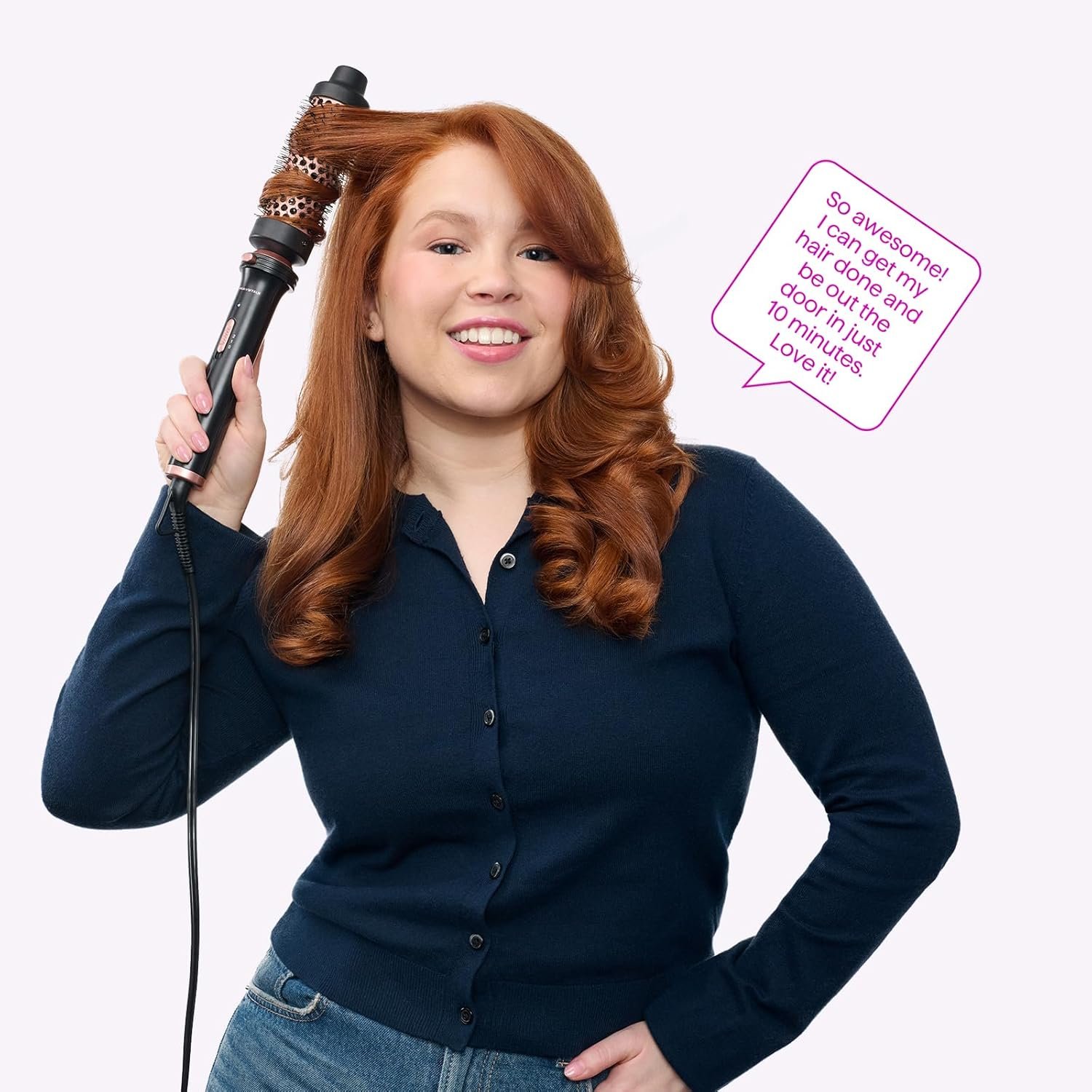 Wavytalk 3 in 1 Curling Wand Set, Multi Curl, Curling Iron Set with Heated Round Brush, Flat Iron Hair Straightener, 1 1/4 inch Curling Iron, Dual Voltage Hair Curler - Image 6