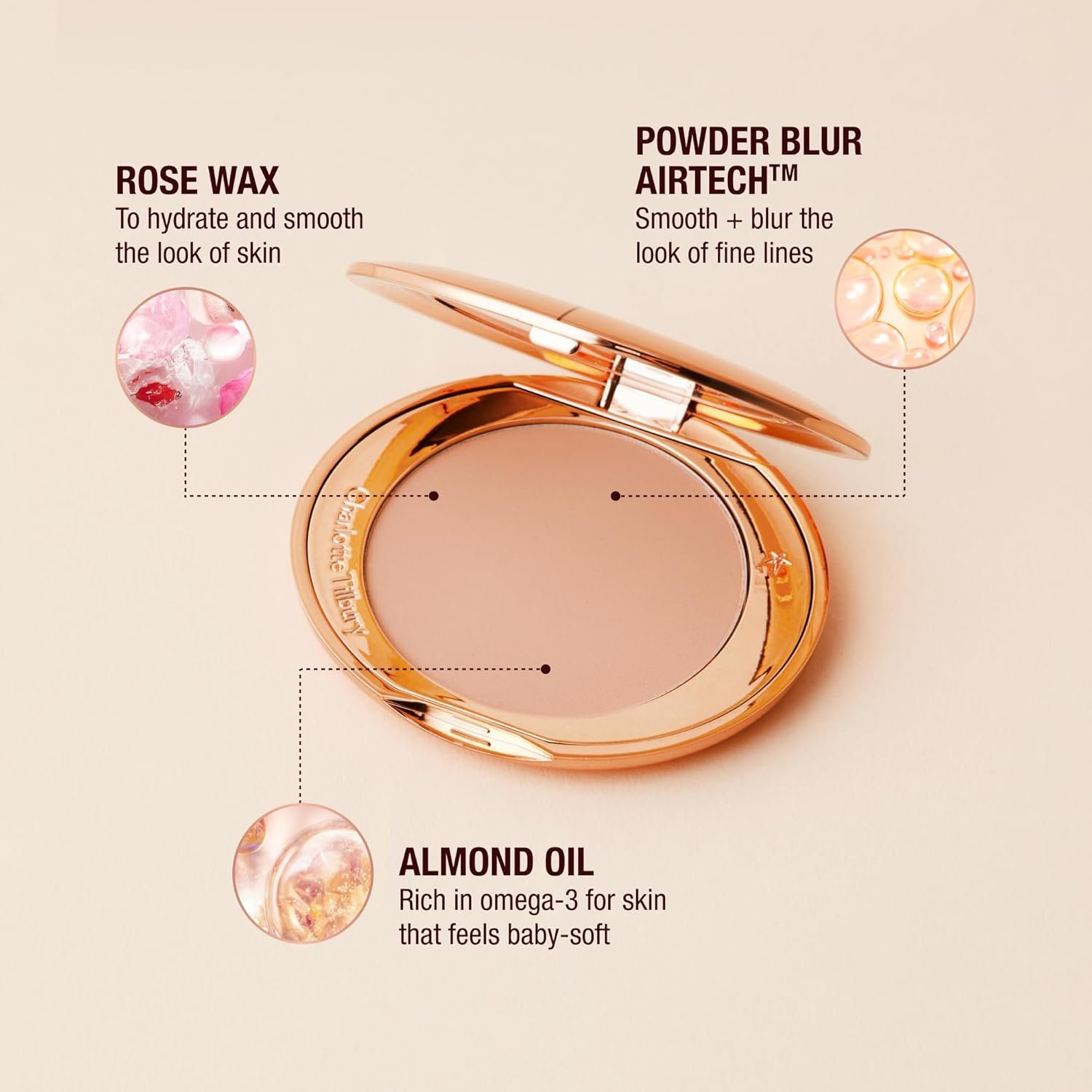 Charlotte Tilbury Airbrush Flawless Finish Setting Powder - Pore-Blurring Pressed Powder for Face Makeup to Minimize Shine with a Soft-Focus Finish - Image 6