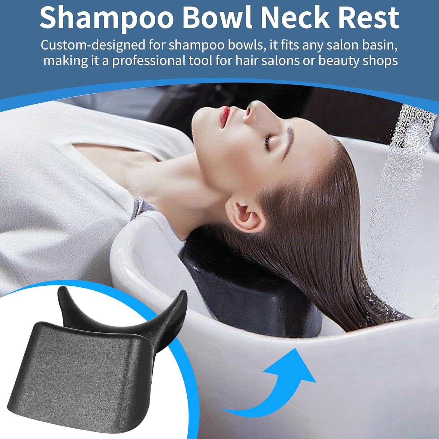 Silicone Shampoo Bowl Neck Cushion - Ergonomic Salon Hair Washing Neck Support Pillow, Non-Slip Shampoo Tray Neck Rest for Spa and Salon Basins, Comfortable Hairdressing Sink Accessory for Hair Care - Image 2