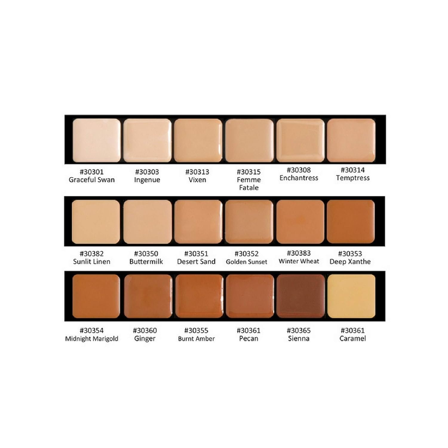 Graftobian Glamour Crème Ultra HD Foundation Super Palettes - Foundation Palette, Contour Makeup, Foundation for Professional Makeup Kit, Face Makeup for Full Coverage - Warm Color - Image 3