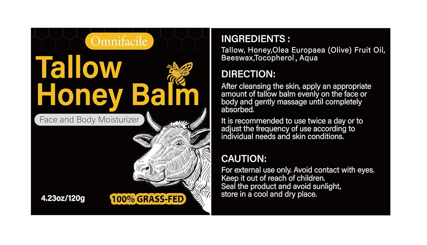 Beef Tallow for Skin,Face,Body - Handmade Whipped Tallow Face Moisturizer& Tallow Balm with 100% Grass-Fed Beef Tallow & Raw Honey,Narural Organic Tallow and honey balm for Men&Women,Unscented,4.23OZ - Image 9