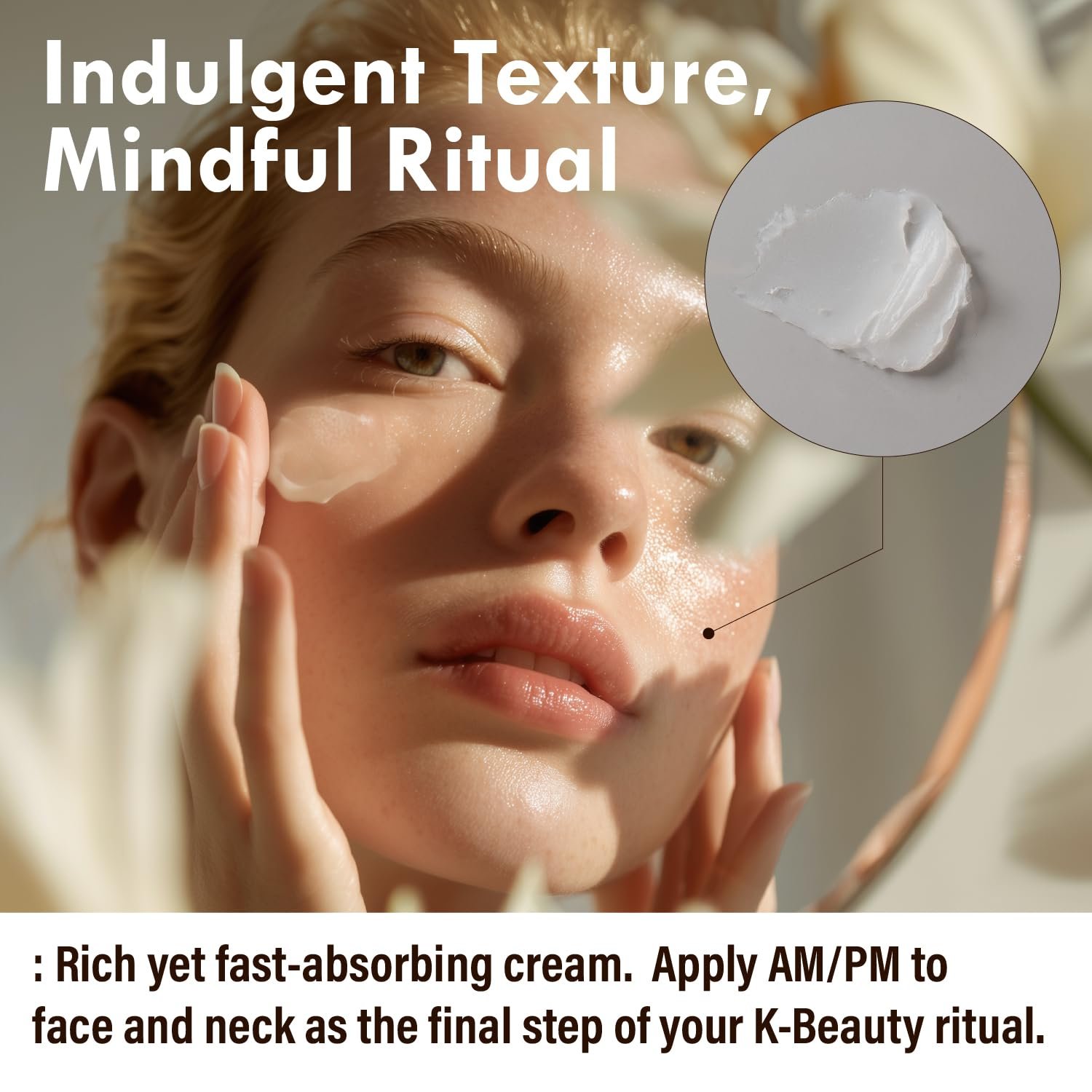Korean Anti-Aging & Firming Face Moisturizer - Lotus Multi Barrier Cream with Niacinamide & Rice - Soothing for Sensitive Skin - Fragrance-Free - 1.69 fl oz - Image 5