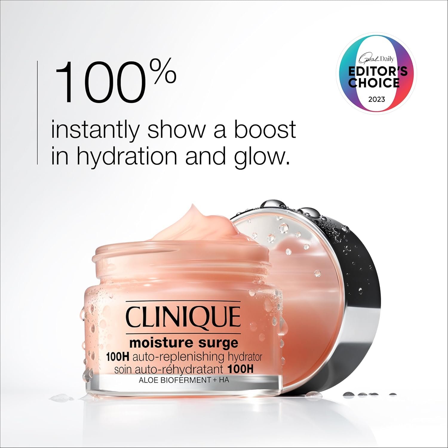 Clinique Hydration Heroes Gift Set | Moisture Surge 100H Moisturizer | Moisture Surge Overnight Mask | Lip Treatment | Hydrating + Glow | Includes 3 Travel Size Pieces - Image 2