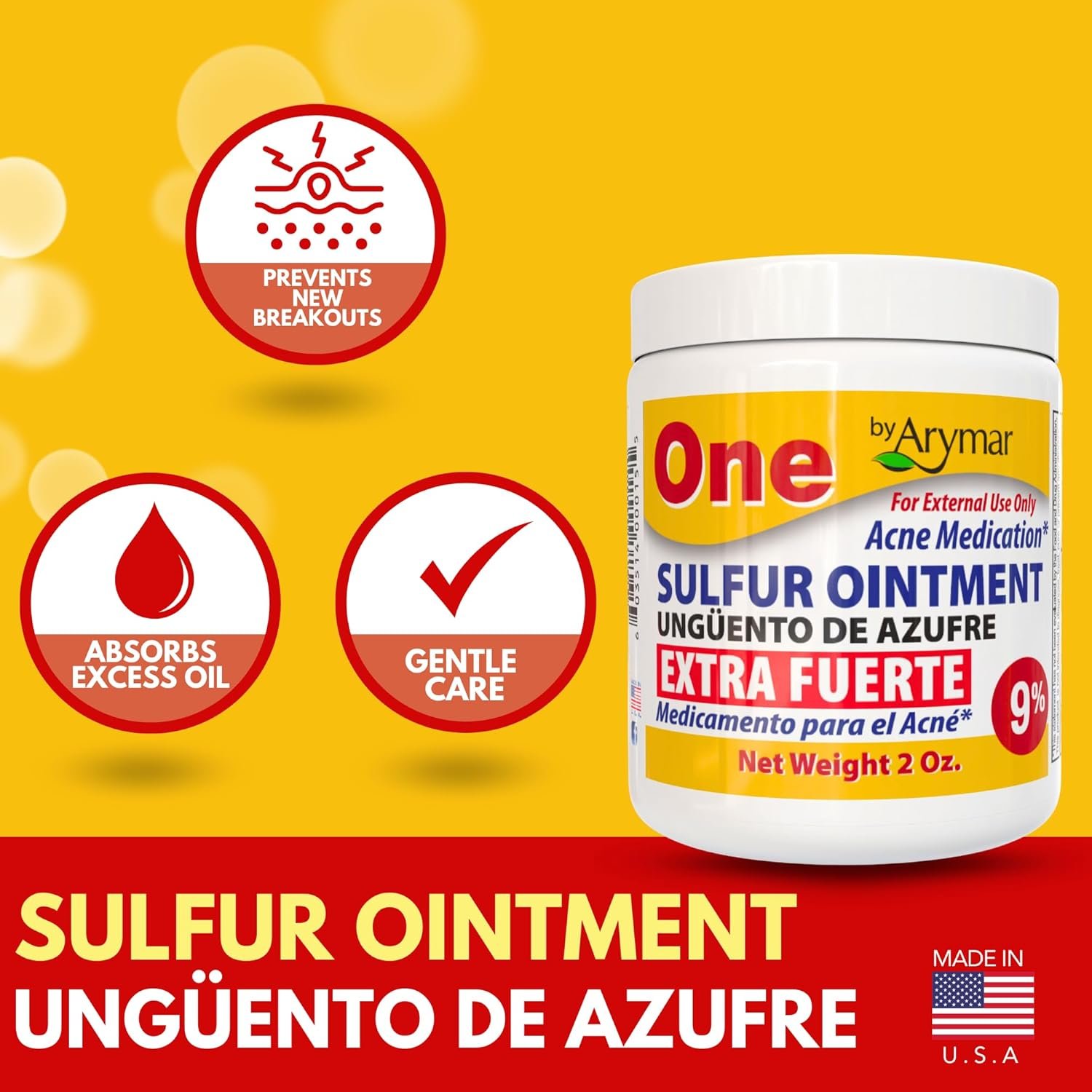 Arymar Sulfur Ointment 9% Acne Spot Formula for Face and Body: Maximum Strength Formula, Helps Dry Pimples, Blackheads, and Clogged Pores, Intensive Strength Skin manteinence Ointment, 2 oz - Image 8