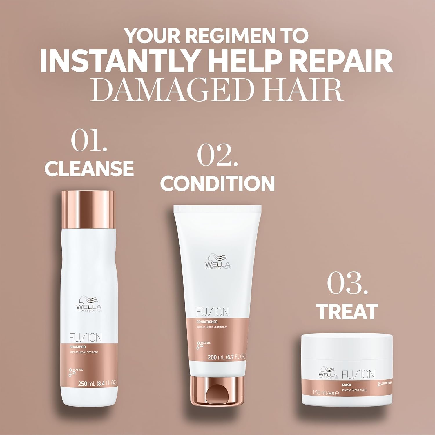 WELLA PROFESSIONALS Fusion Intense Repair Hair Mask for Damaged Hair, Treatment for Hair Repair & Hair Breakage - Image 10