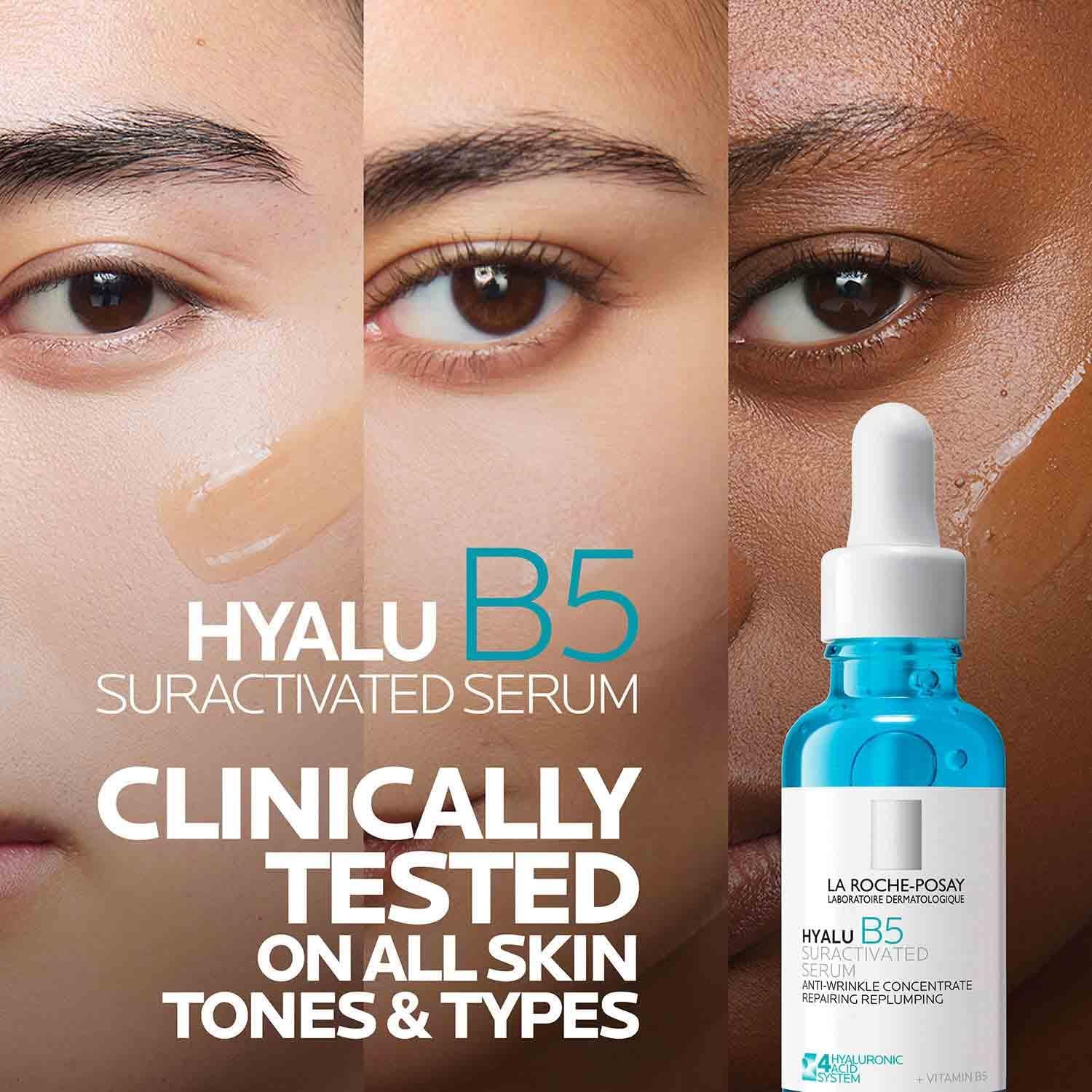 La Roche-Posay Hyalu B5 Pure Hyaluronic Acid Serum for Face, Vitamin B5 + Hyaluronic Acid + Madecassoside, Hydrating Serum Visibly Plumps Skin, Sensitive Skin Safe, Anti Aging, Oil-Free - Image 7