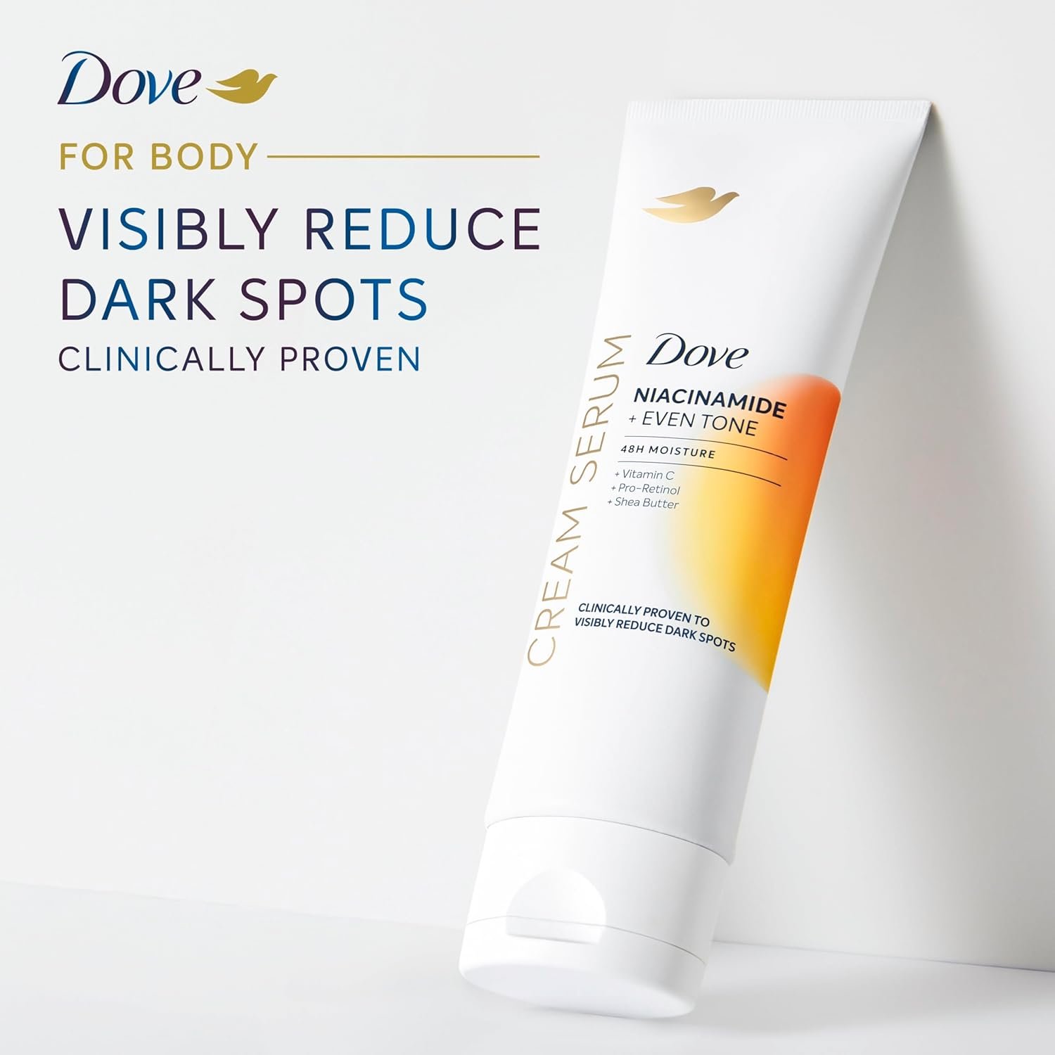 Dove Body Cream Serum Niacinamide + Even Tone for Dark Spots and Uneven Tone with Vitamin C, Pro-Retinol and Shea Butter Lotion, 8 oz - Image 6