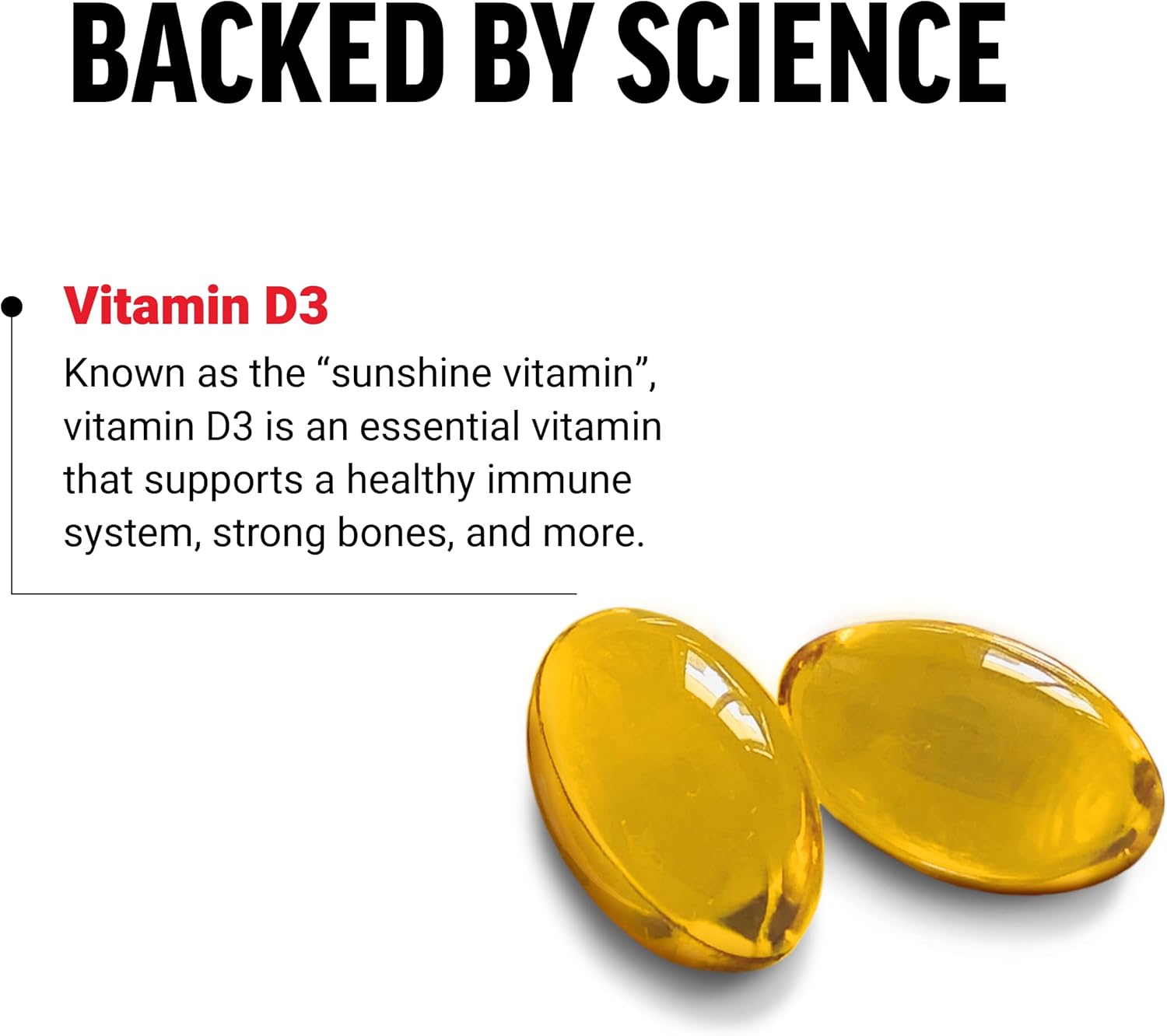 Force Factor Vitamin D3 5000 IU Softgels, High-Potency Vitamin D Supplement to Support Immunity and Bone Health, Premium Quality, No Preservatives, 120 Softgels - Image 3