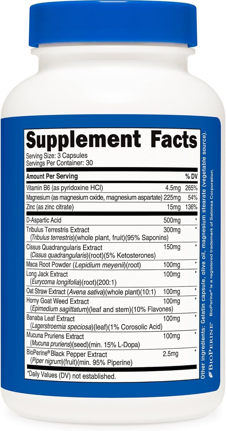 Nutricost Testosterone Support Complex (90 Capsules) -1800mg Per Serving - Image 4