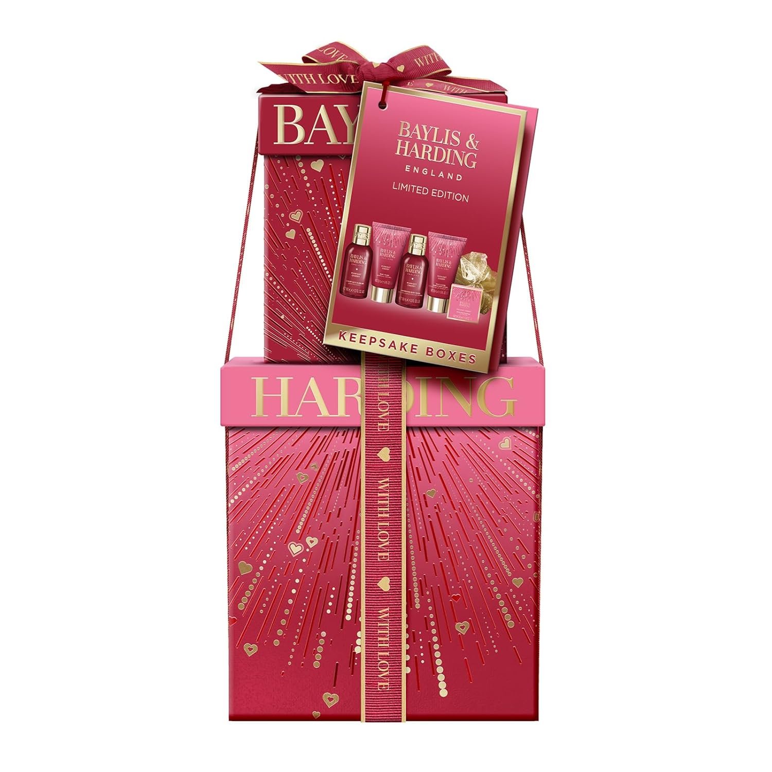 Baylis & Harding Midnight Cherry Luxury Pamper Present Gift Set For Women - Vegan Friendly - Image 2