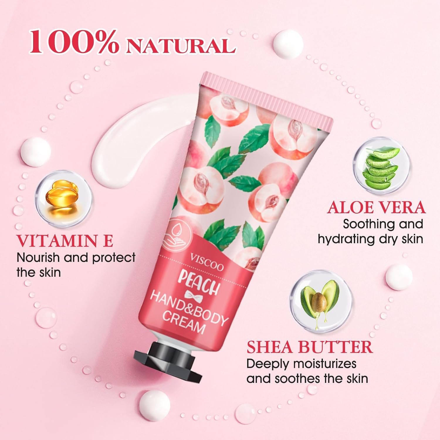 VISCOO 7 Pack Hand Cream Gifts Set for Women, Teacher Appreciation Gift / Graduation Gifts, Moisturizing Mini Hand Lotion Travel Size for Dry Cracked Hands, Birthday Gift - Image 2