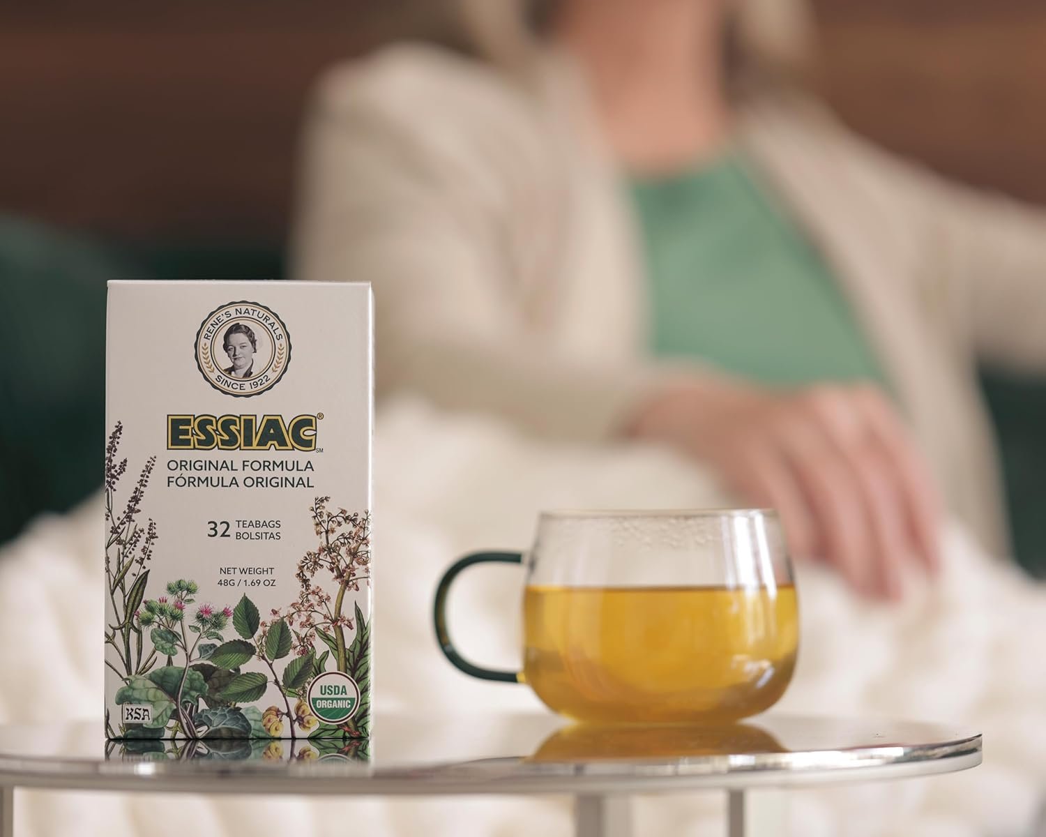 Rene’s Naturals Essiac Tea Bags – USDA Organic - Original 4-Herb Formula Since 1922 –, Non-GMO, Vegan – 32 Teabags – Gentle Daily Cleansing & Digestive Support with Organic Burdock Root, Sheep Sorrel & Slippery Elm - Image 7