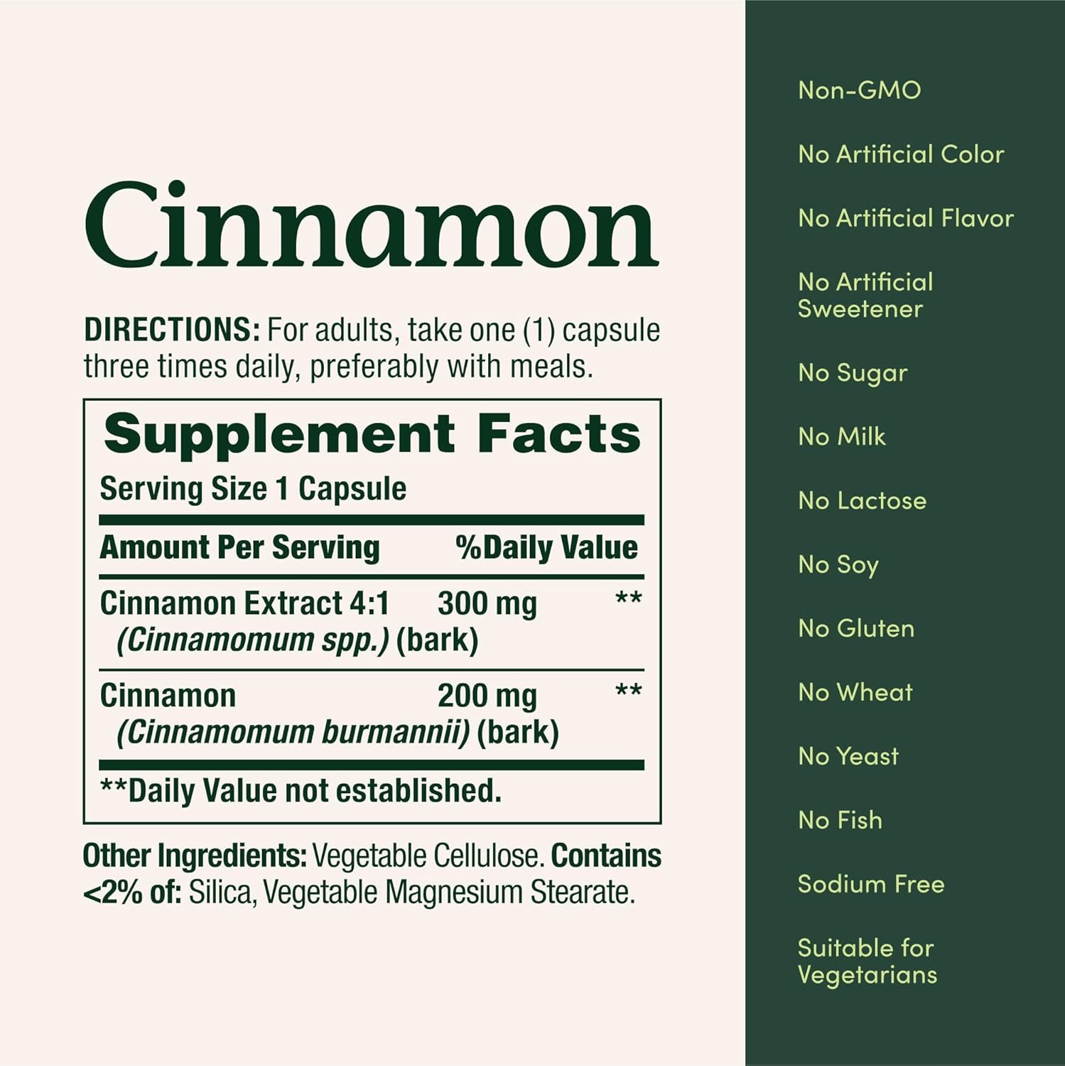 Nature's Bounty Cinnamon Capsules, Herbal Supplement, Supports Sugar Metabolism, 1500mg, 100 Capsules - Image 5
