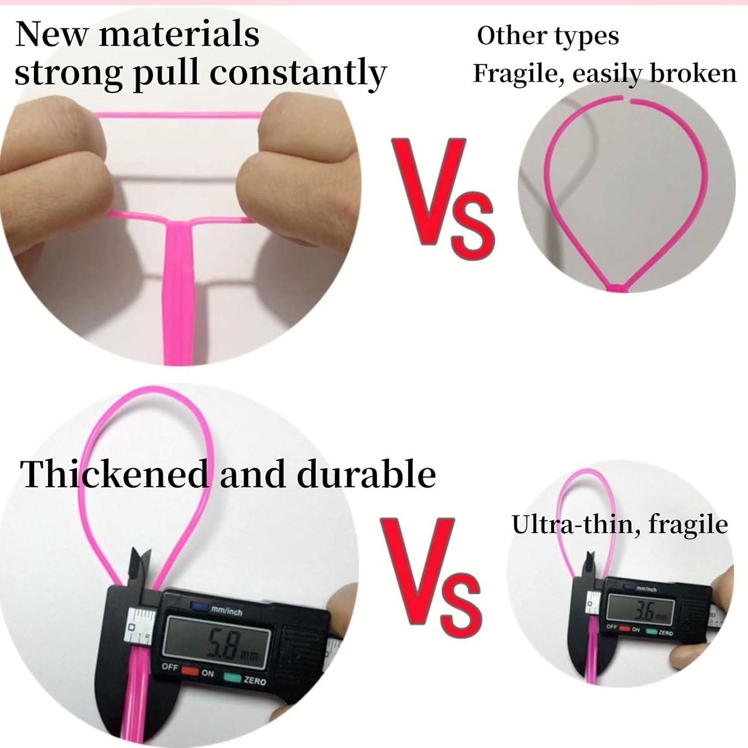 Aigee 6pcs Topsy Tail and Hair Loop Styling Tool Set - Ponytail Makers, French Braid Loops in Large and Small, Hair Pull Through Tools (Pink, Blue, Purple) for Women and Girls - Image 3