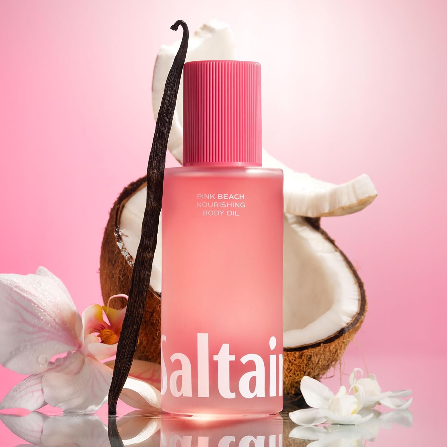 Saltair Body Oil – Silky After Shower and Bath Dry Oil for Women and Men – Non-Greasy, Well-Absorbing Moisturizer for Hydrating Dry Skin – Pink Beach Scent, 4oz - Image 2