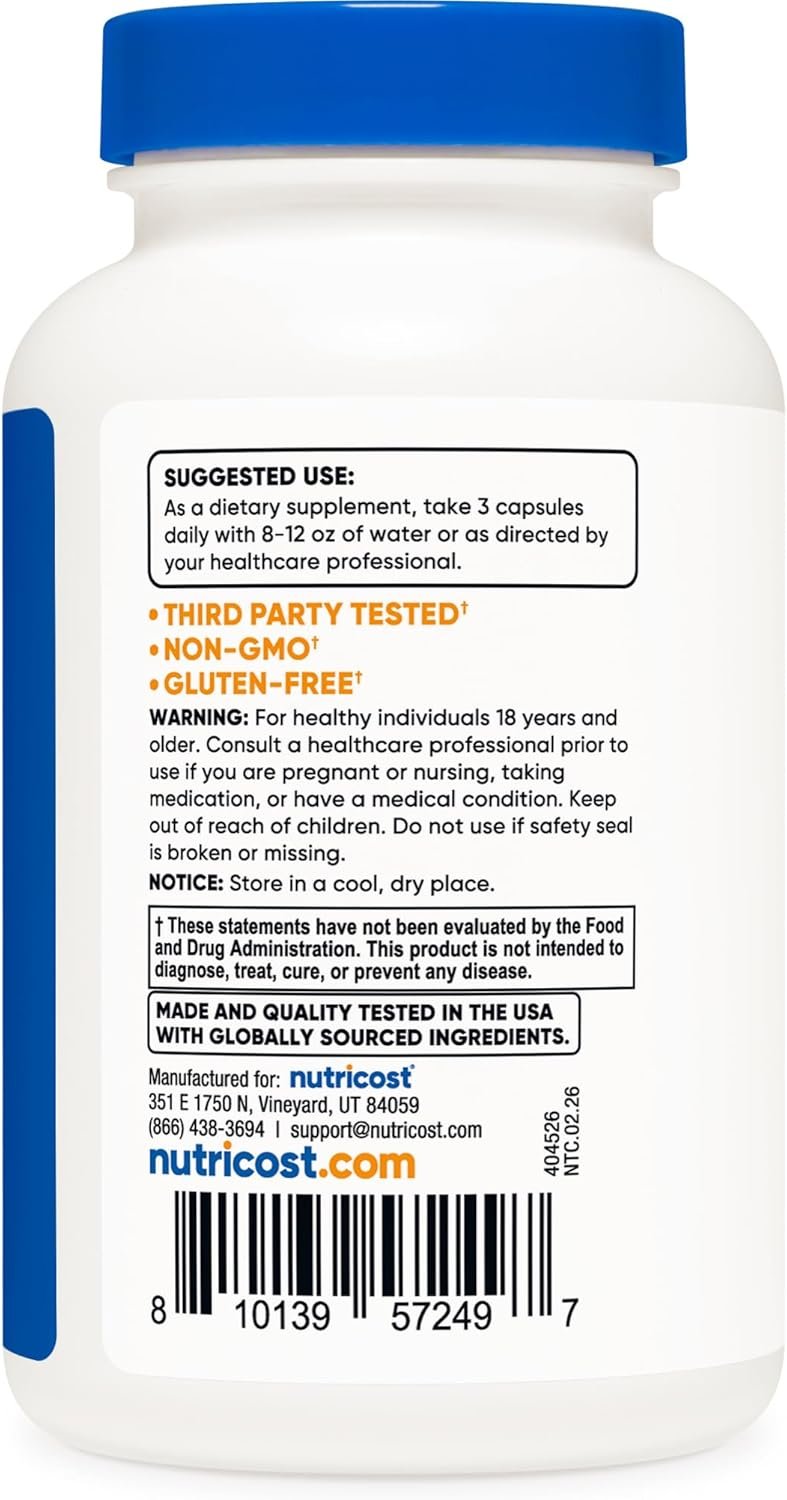 Nutricost Testosterone Support Complex (90 Capsules) -1800mg Per Serving - Image 3